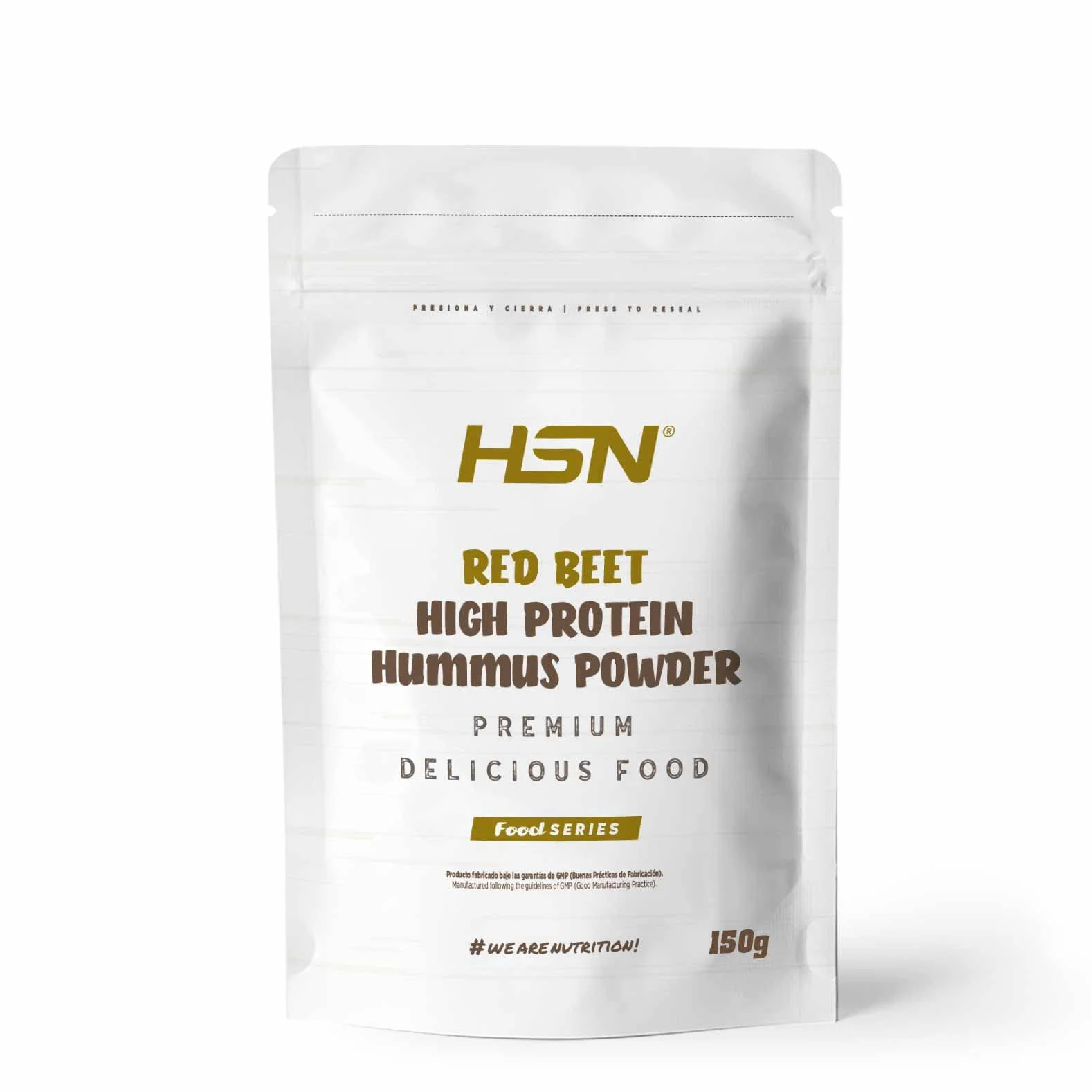 Hummus en Polvo HSN Garbanzo y Remolacha Roja 150 g 5 Tomas Alto en Proteínas No-GMO Vegano Sin Gluten