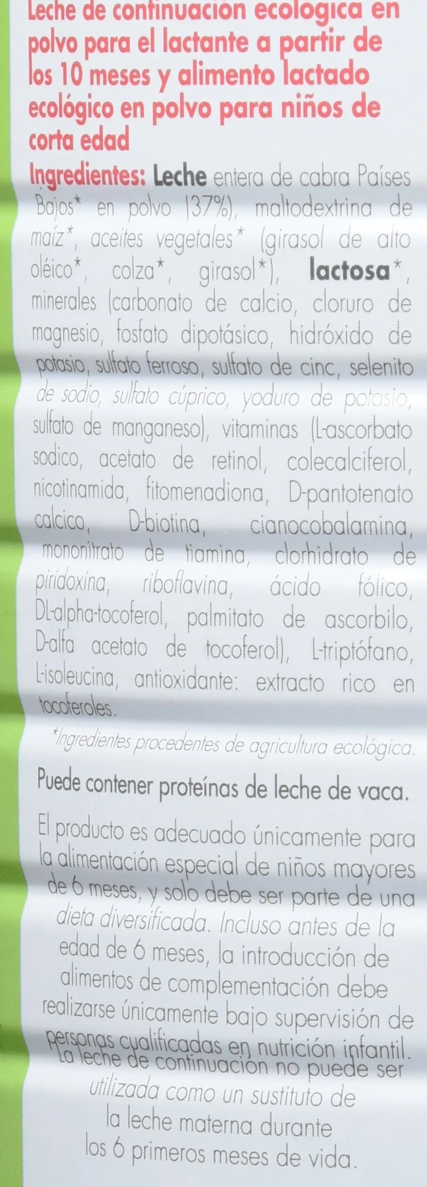 BabyBio Caprea Leche 3 Crecimiento - 900 gr