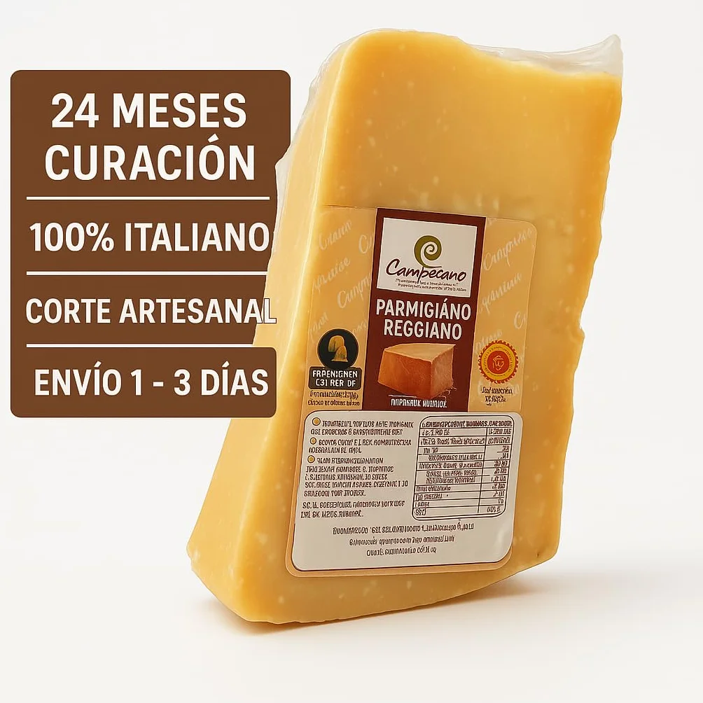 Parmesano Reggiano DOP 24 meses cuña 1 kg Parmigiano Origen italiano Queso