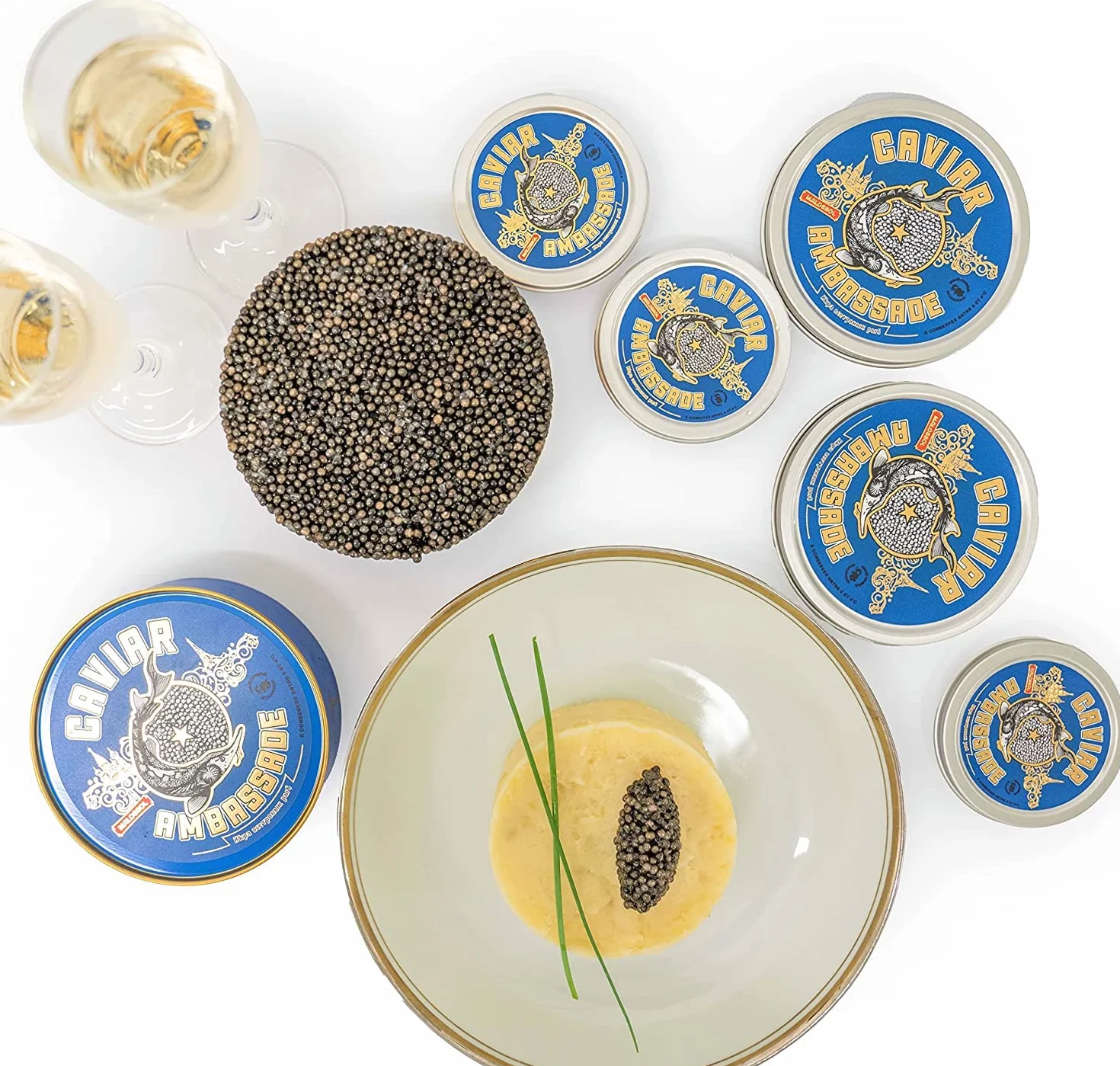 Caviar Baeri Francés 250g - Origen Francia - Acipenser Baerii - Entrega Refrigerada - CAVIAR AMBASSADE