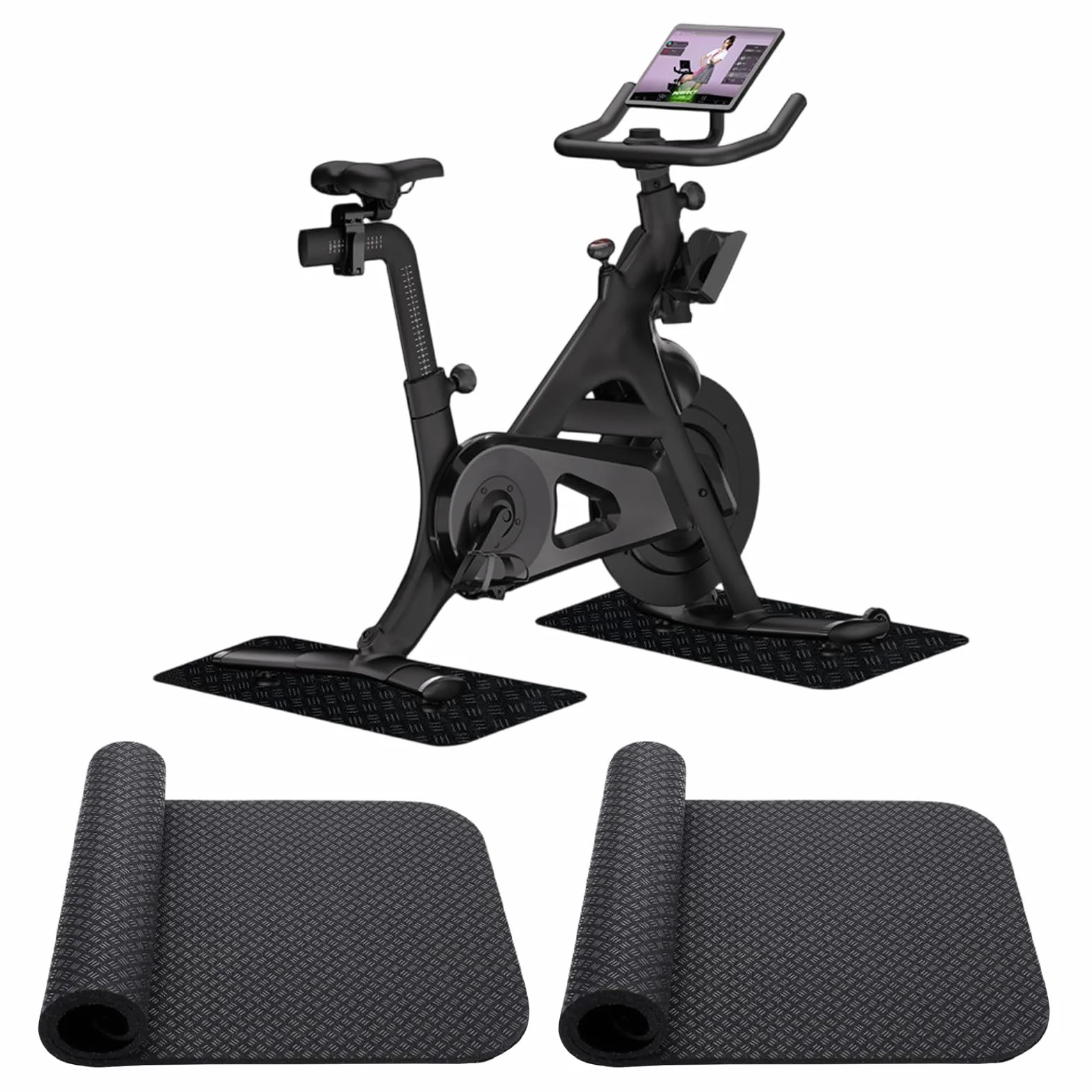 Alfombrilla Antideslizante para Fitness Protector Suelo Silicona 63.5x30 cm Cintas Correr Bicicletas Yoga