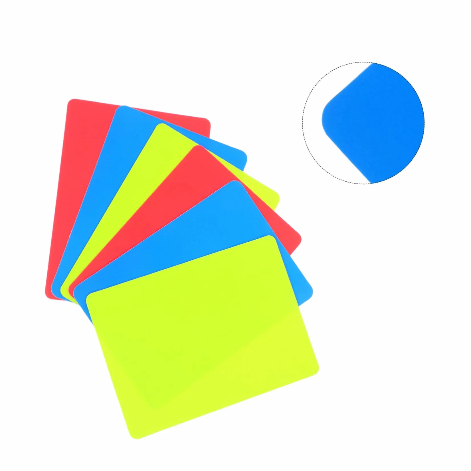 SUPVOX Juego de 6 Tarjetas de Árbitro de Fútbol en PVC Rojo Amarillo Azul para Penalizaciones