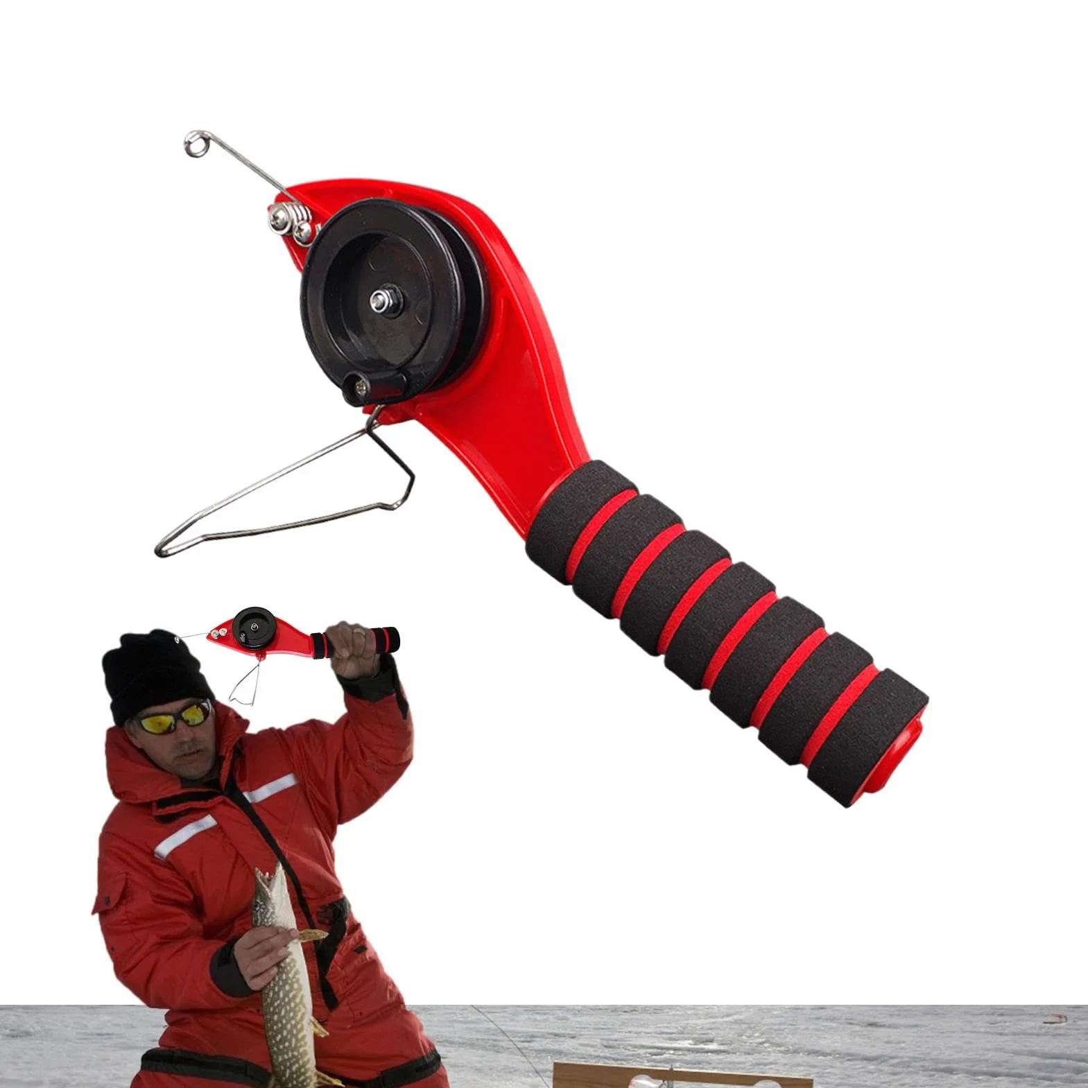 Pequeño Hielo Pishing Caña de Pescar y Carrete Polo Corto Compacto Invierno D Tie Caña de Bolsillo Viaje Agua Dulce Accesorios