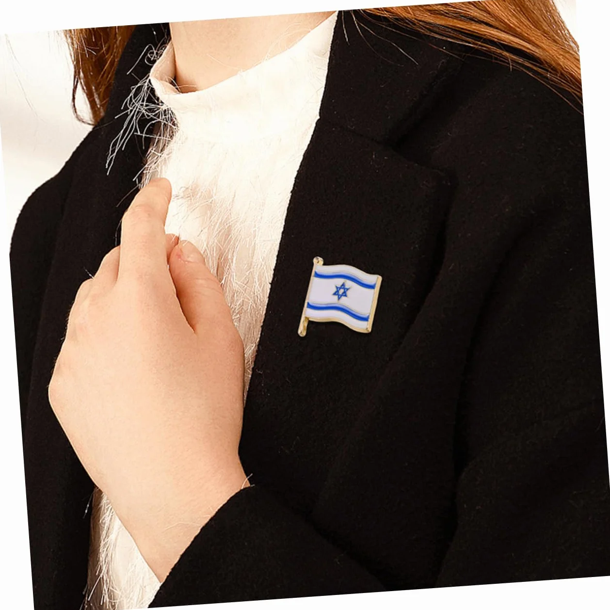 ibasenice Broches de Aleación Bandera de Israel Set de 3