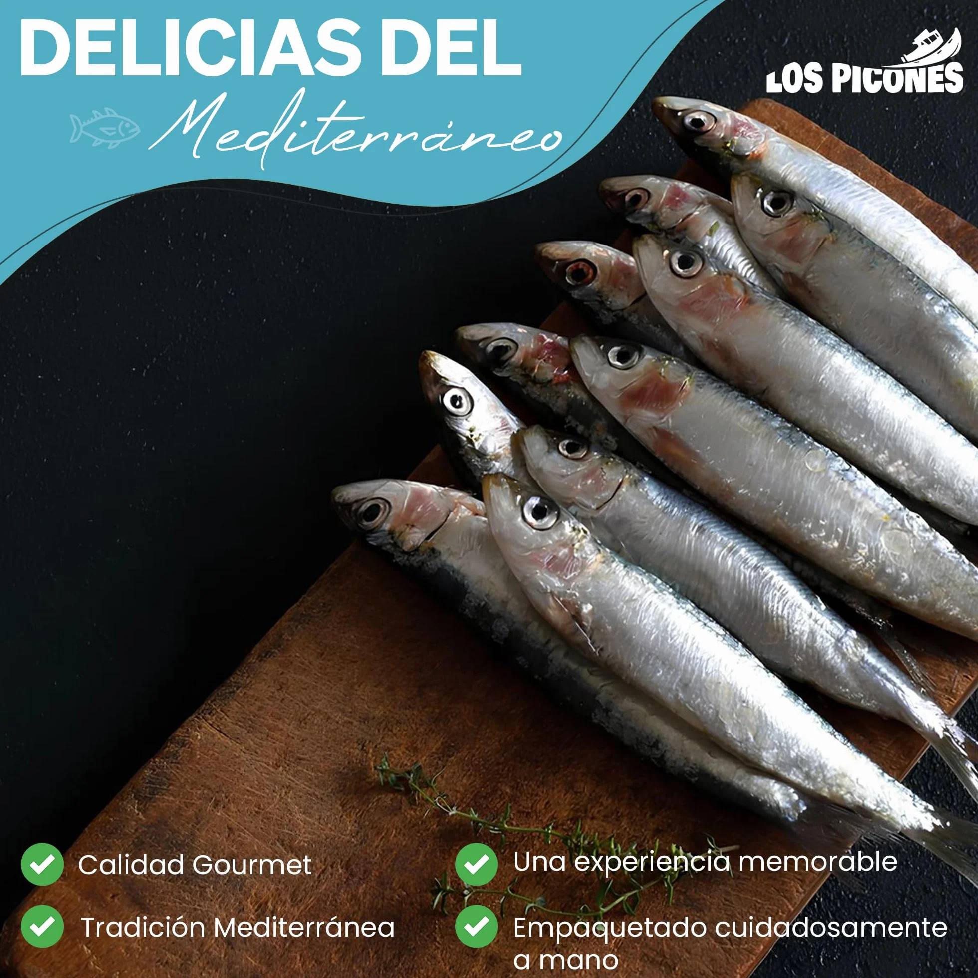 Los Picones Gourmet Sardinas Ahumadas en Aceite de Oliva Pack 3 Latas 115g