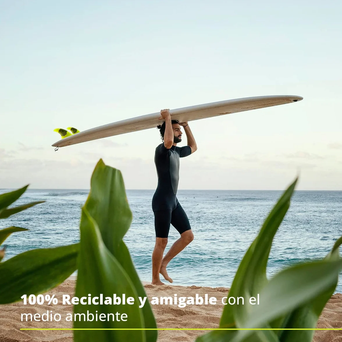 QUILLAS Surf de Fibra de Vidrio FCS Compatibles Pack Ecológico Talla A1 75-90 Kg