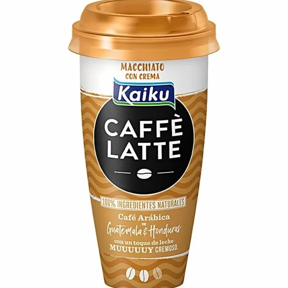 6 Unidades KAIKU CAFFÈ LATTE SABORES (REFRIGERADO) (KAIKU CAFFÈ LATTE MACCHIATO, 230 ml.)