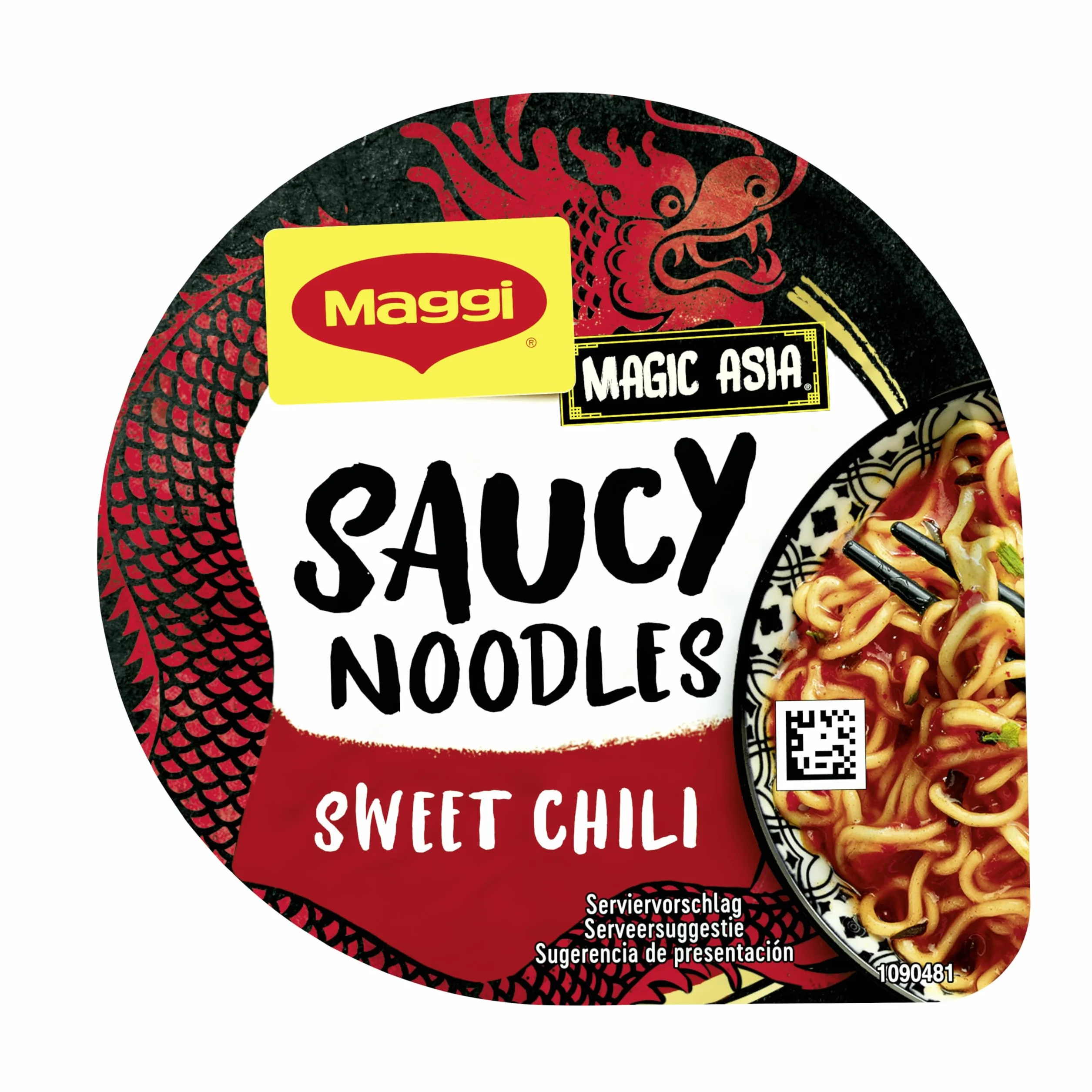 MAGGI Saucy Noodles Asia Sweet Chili Vaso - Pack de 8 x 75g