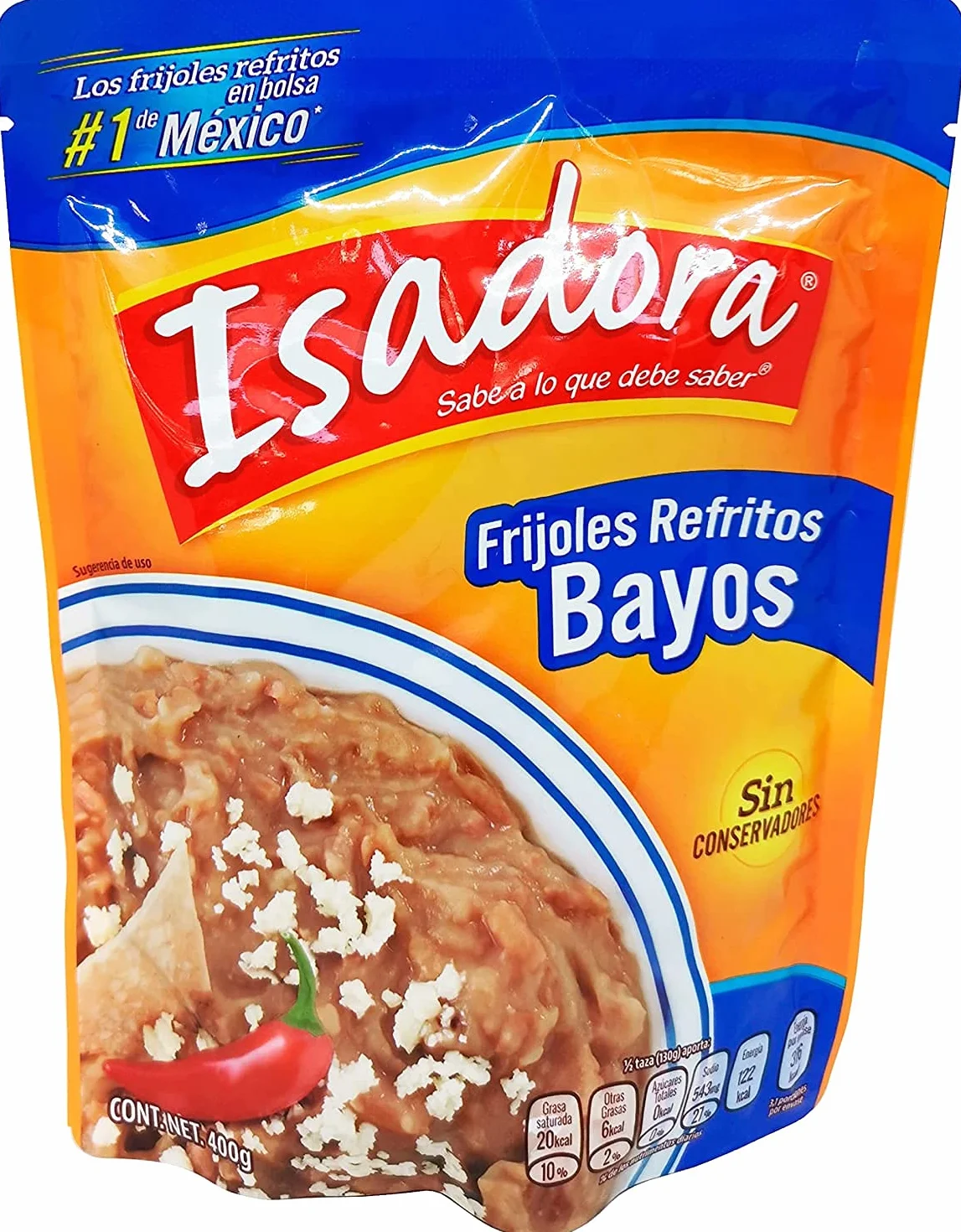 Isadora - Pack Frijoles Bayos + Frijoles Negros Refritos Listos para Calentar y Servir. Indispensables para acompañar cualquier platillo o para enfrijoladas. Pack de 2