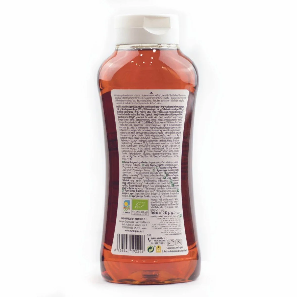 Sirope Agave Bio Dosificador 500 gr de Naturgreen