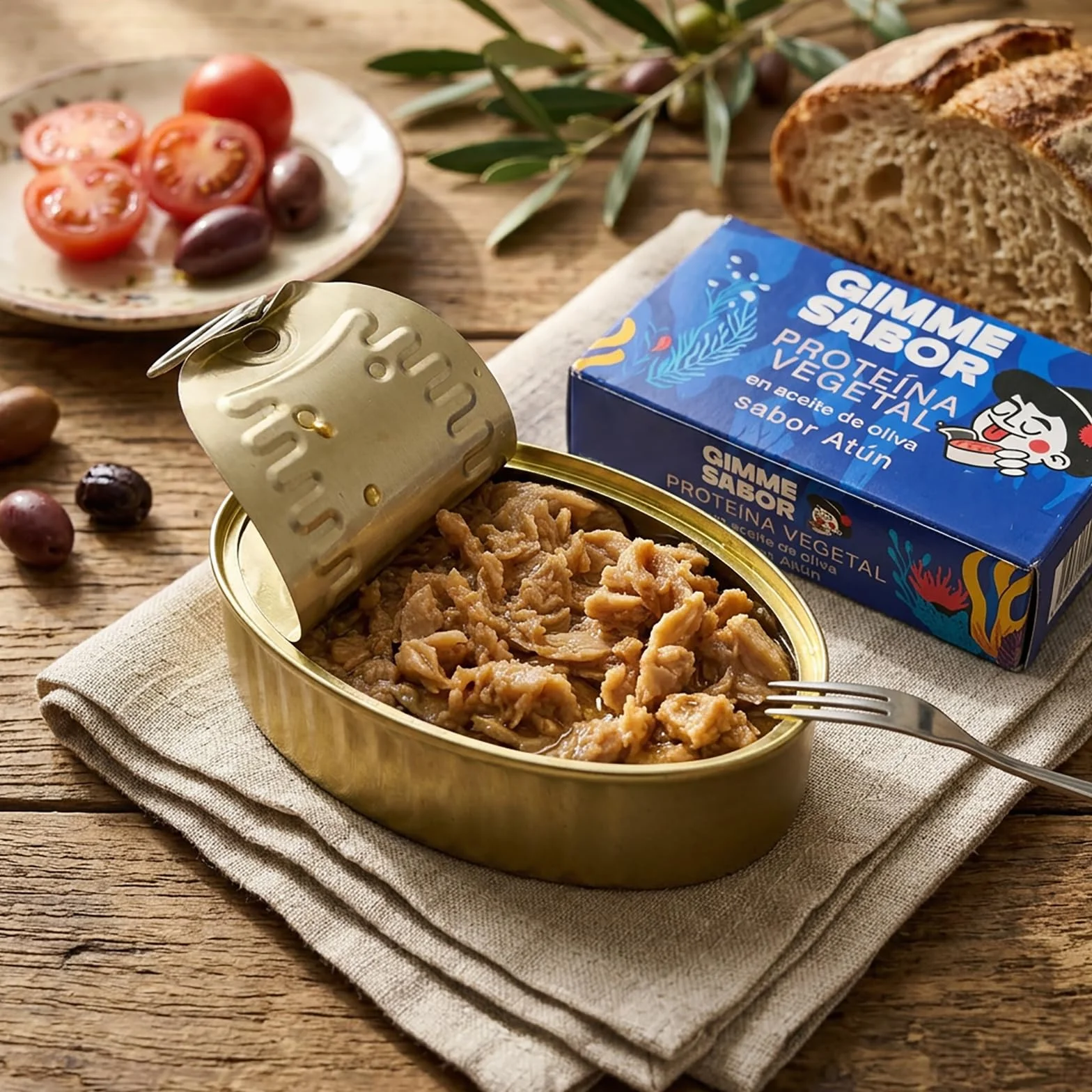 Gimme Sabor Atún Vegano en Aceite de Oliva Pack 3 | Alternativa Vegetal al Atún | Listo para Comer