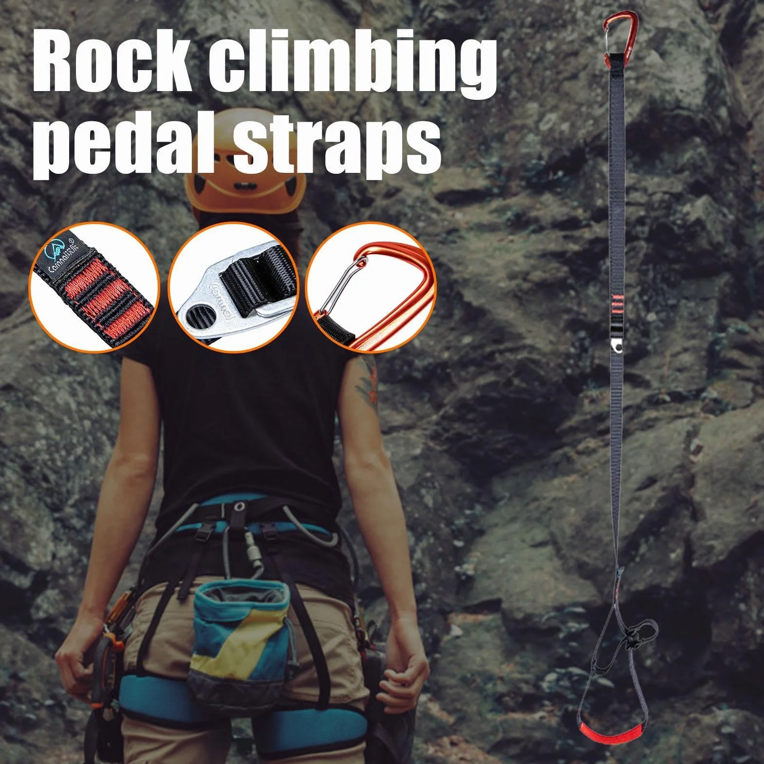 Foot Loop Ascender Correa de Escalada 14,5 cm Nailon Exteriores Eslinga de Pies Espeleología SRT