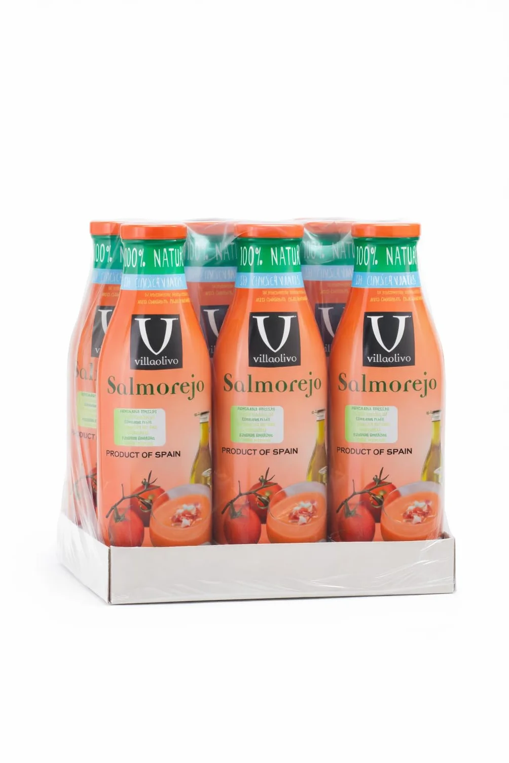 Villaolivo Salmorejo 100% Natural 6x1L Receta Tradicional Sin Conservantes