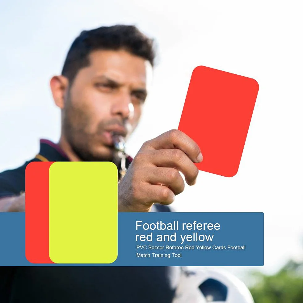 Kit de Árbitro Deportivo con Tarjetas Roja y Amarilla, Accesorios para Fútbol, Papel, Lápiz y Cartera de Piel