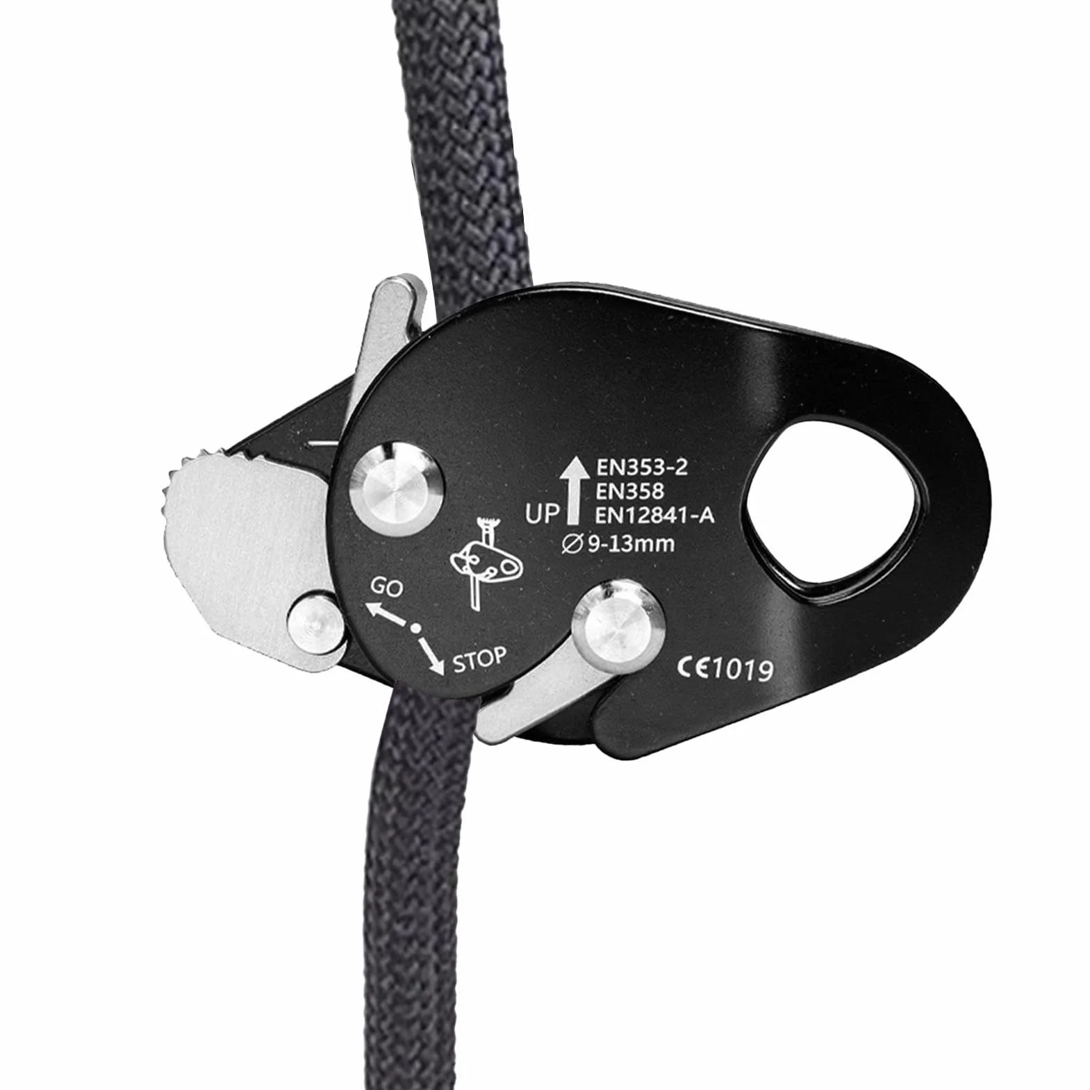 Dispositivo Auto Belay Aluminio Forma Ganso Autobloqueo para Escalar Árboles Alpinismo