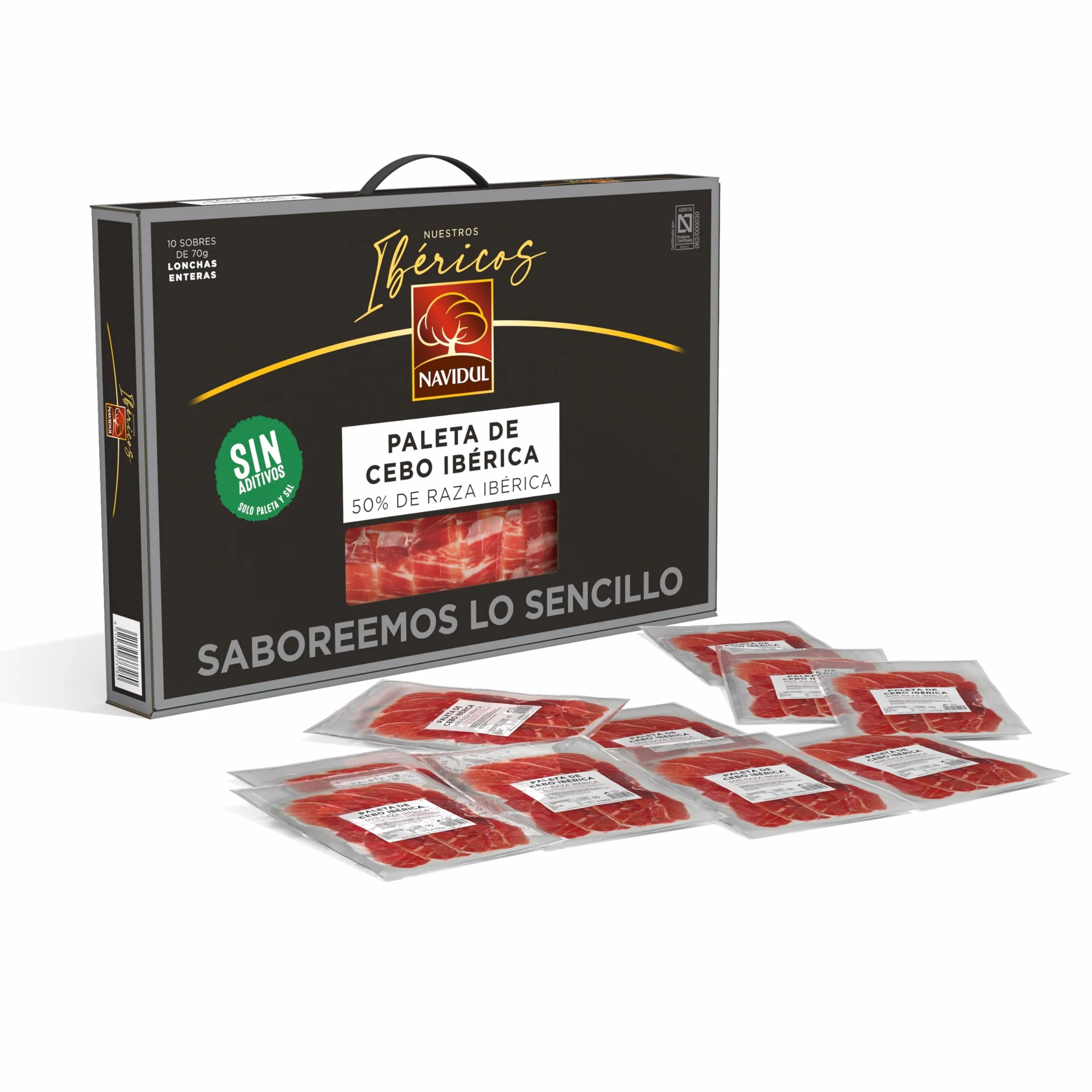 Navidul Maletín Paleta de Cebo Ibérica Freshpack 10x70g 700g