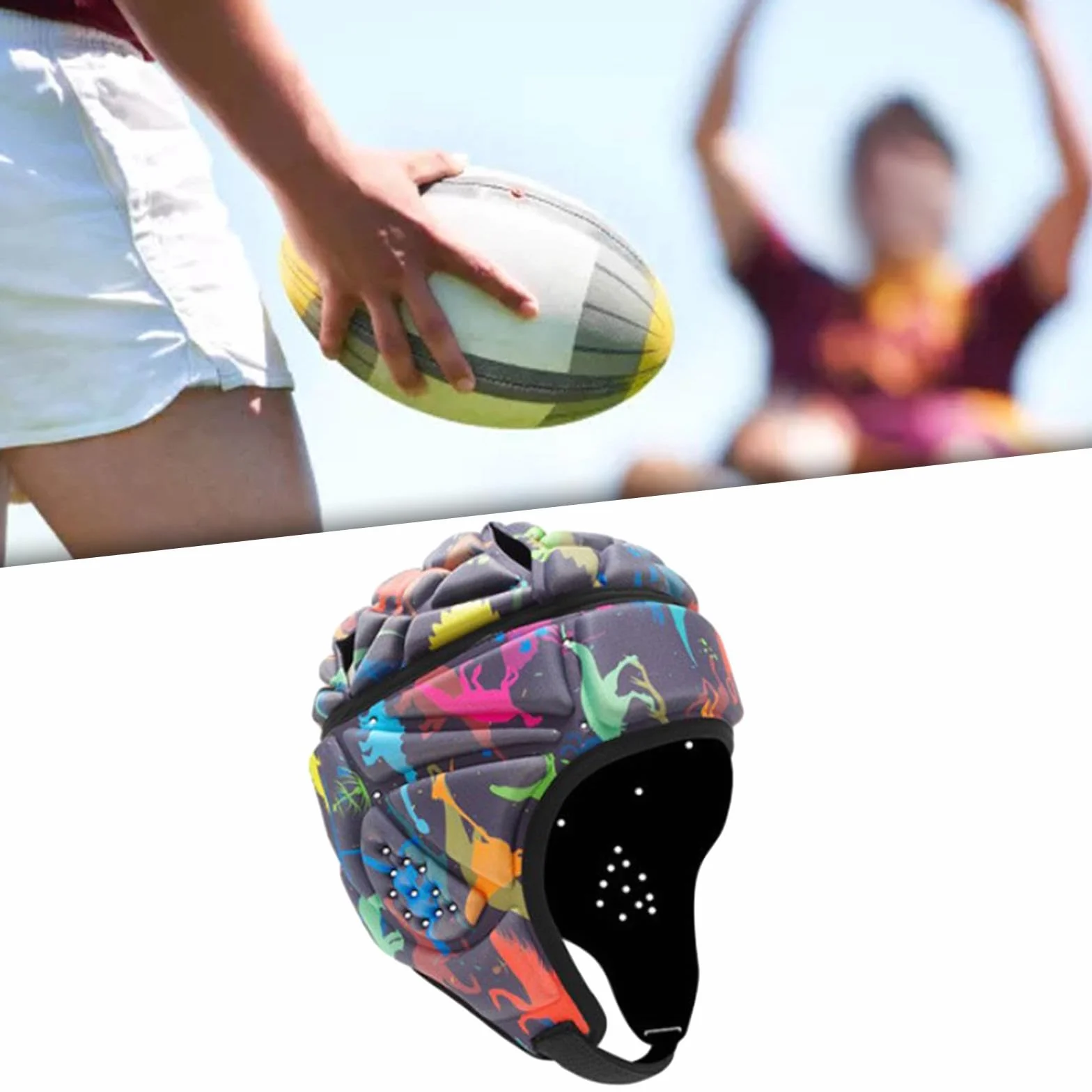 LOVIVER Casco de Rugby Transpirable para Hombres y Mujeres