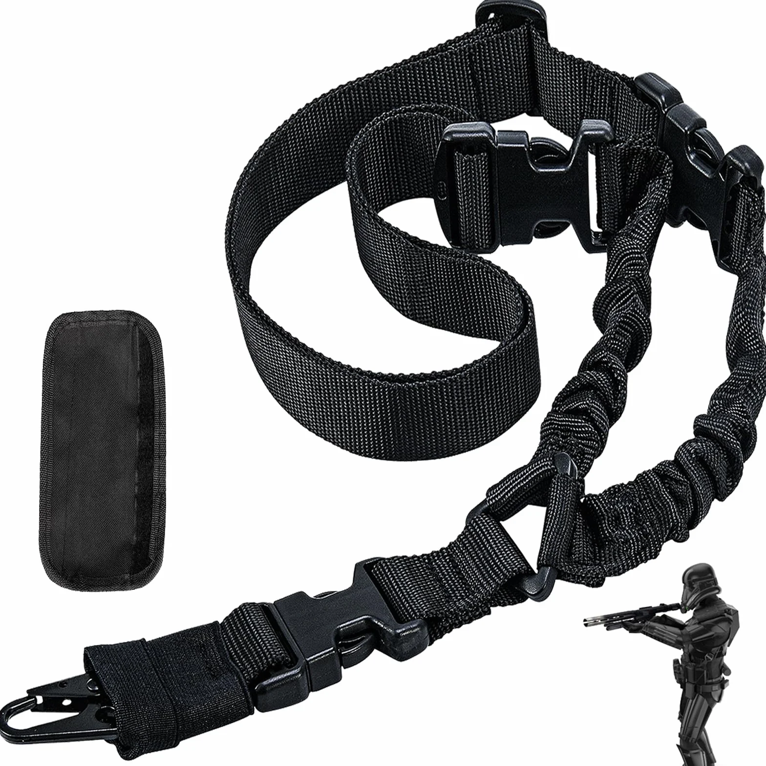 ZONSUSE Correa Portafusil 1 Punto, Cabestrillo Táctico Ajustable Liberación Rápida para Fusil Airsoft Caza
