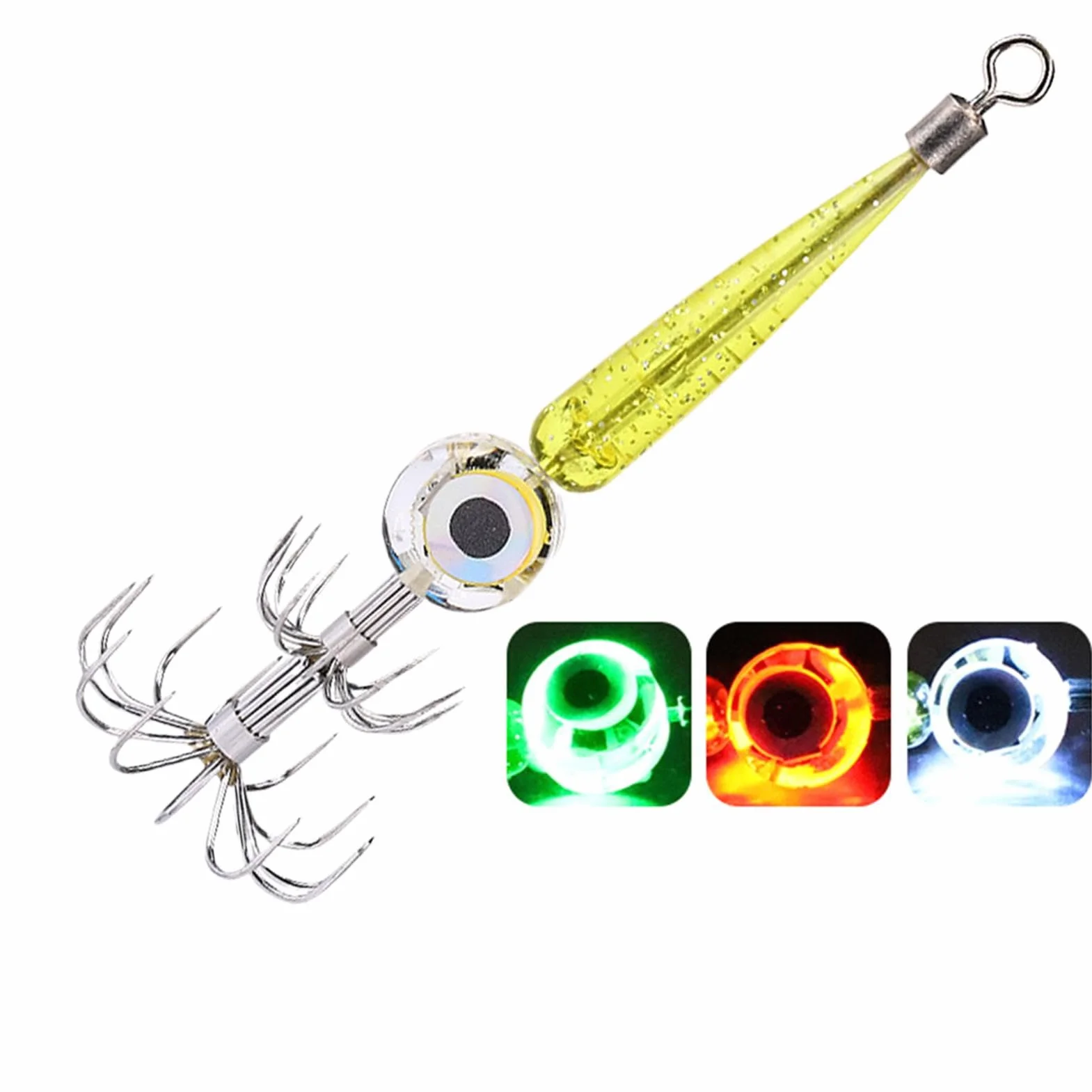 Anzuelos Luminosos LED para Calamar Impermeable Kit