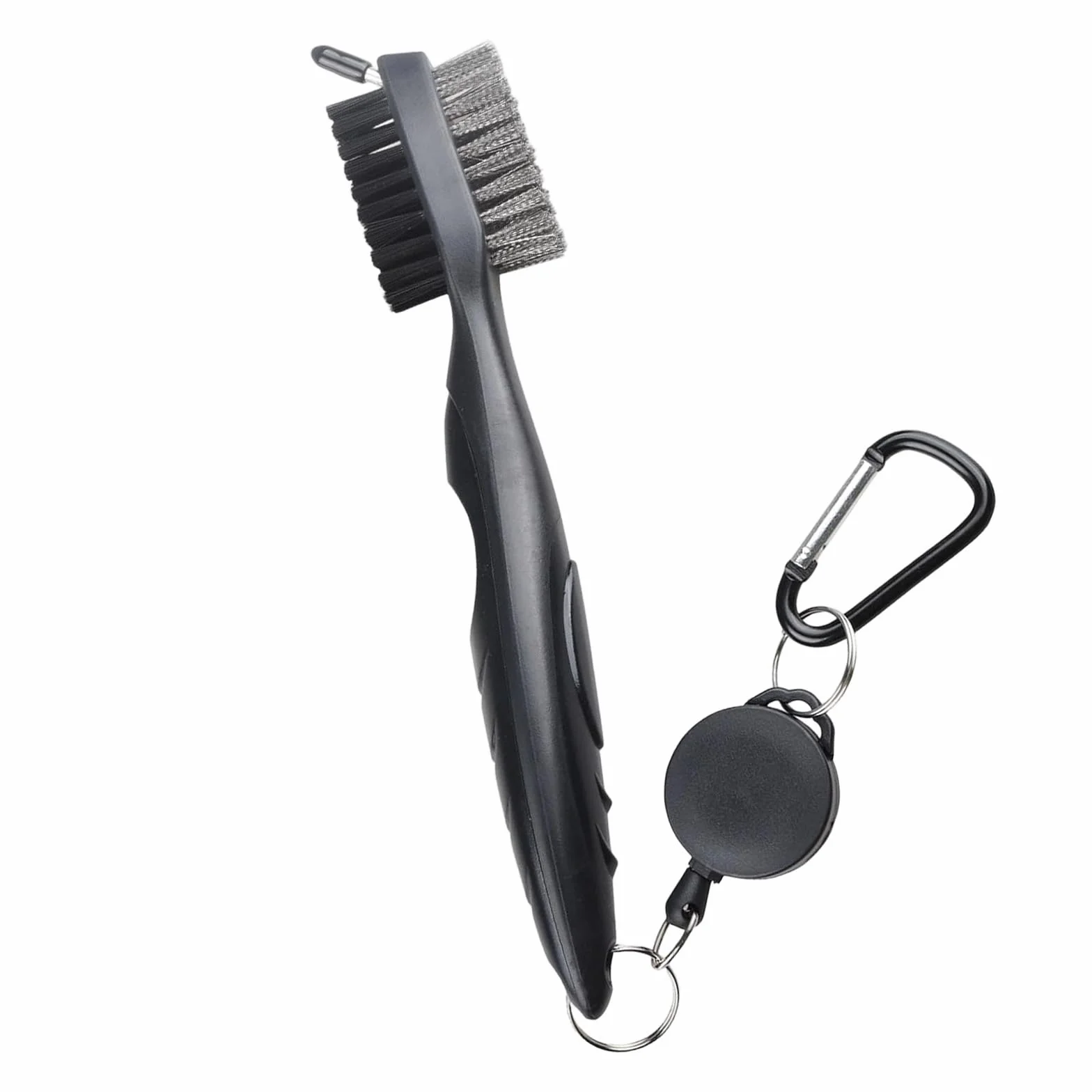Limpiador de Palos de Golf Cepillo de Doble Cara Nailon y Acero para Limpieza de Grooves