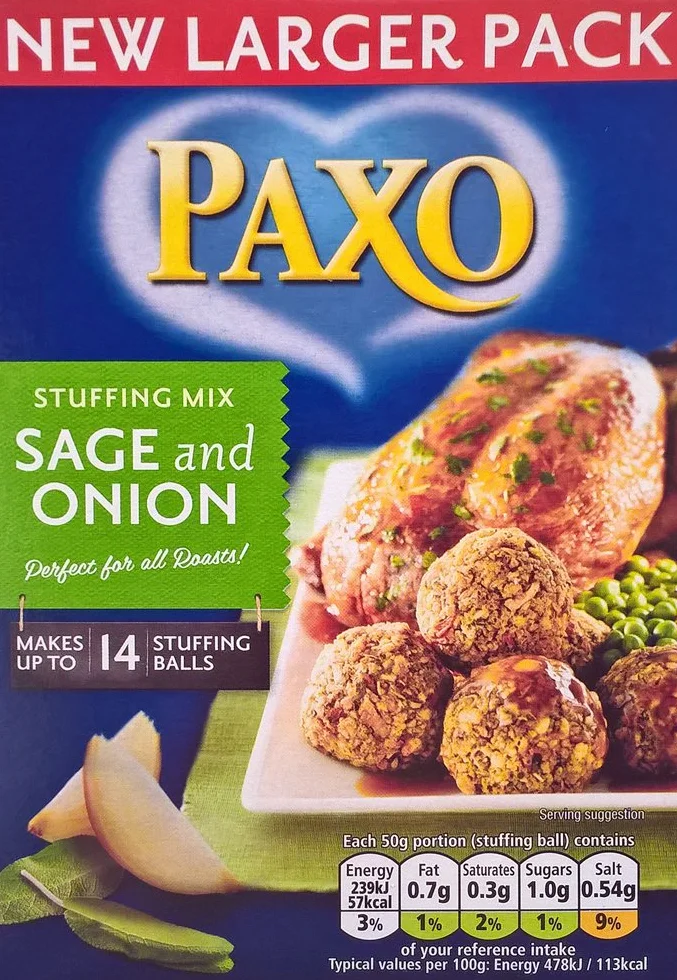 Paxo salvia y relleno de cebolla Mix 3 x 190g