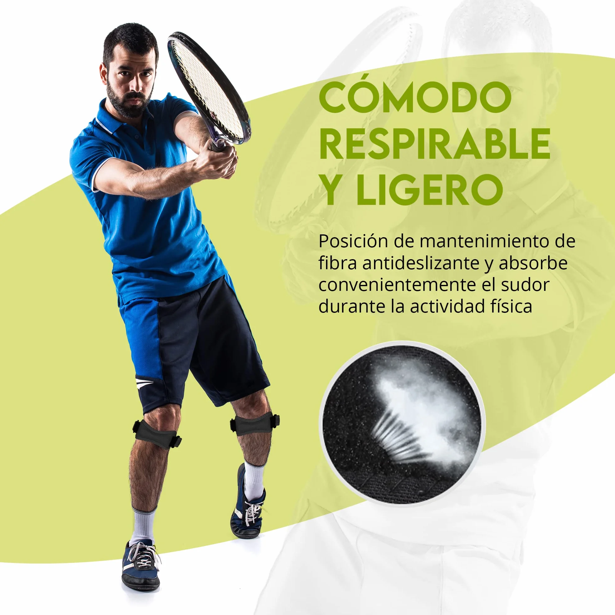 FEVAN Rodilleras Ajustable de Neopreno para Menisco y Ligamento, Antideslizantes, Unisex, Crossfit (Negro)