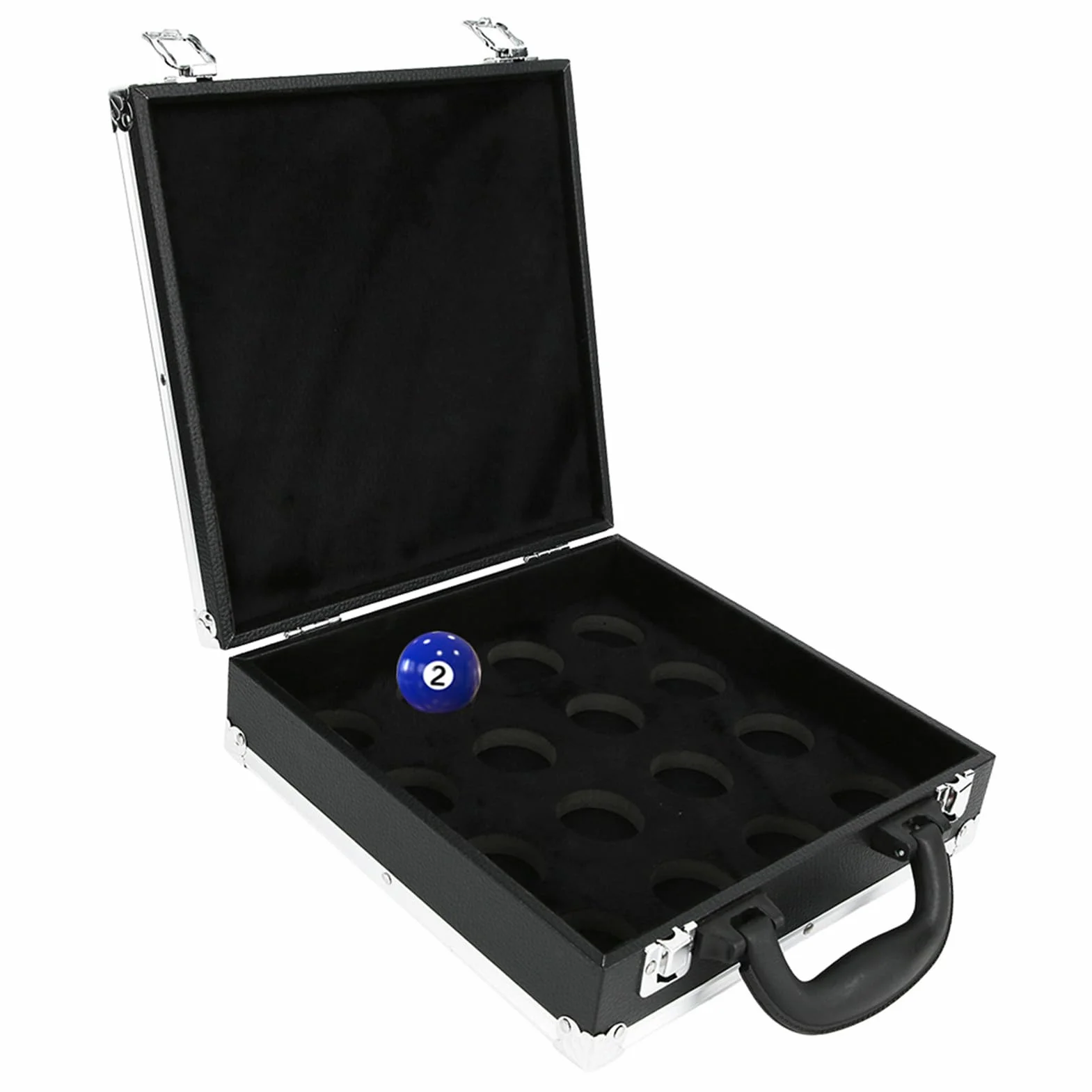 Caja de Billar, Almacenamiento Seguro con Asa de Transporte, Resistente y Portátil
