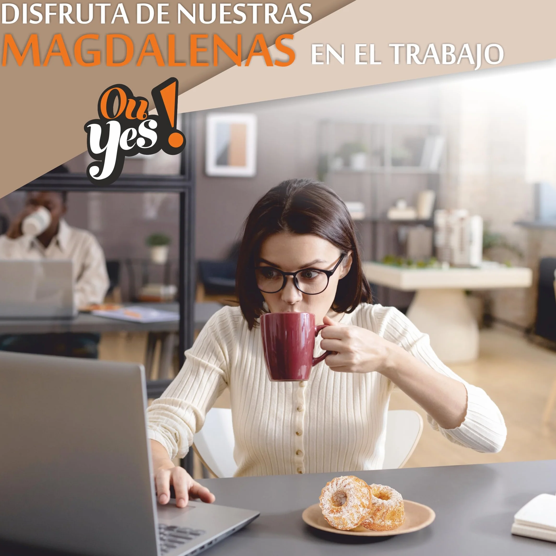 Ou Yes! 12 uds. x 51 g - magdalenas mixtas de 2 variedades - vainilla y cacao - envueltas en envoltorio individual y en paquetes listos para llevar (peso neto 612 g)