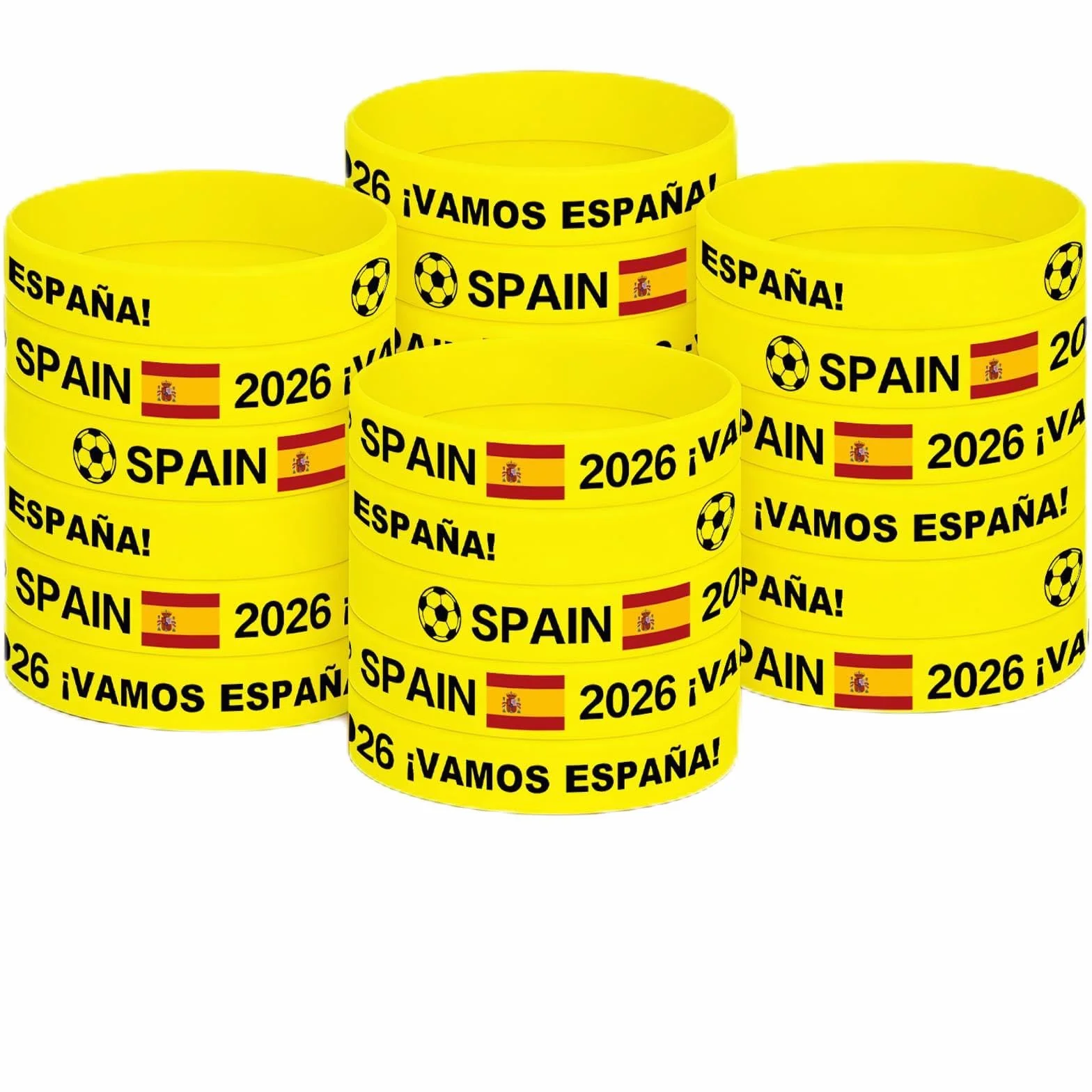 YESAH Pulsera de silicona 20P Copa Mundial 2026 para adultos
