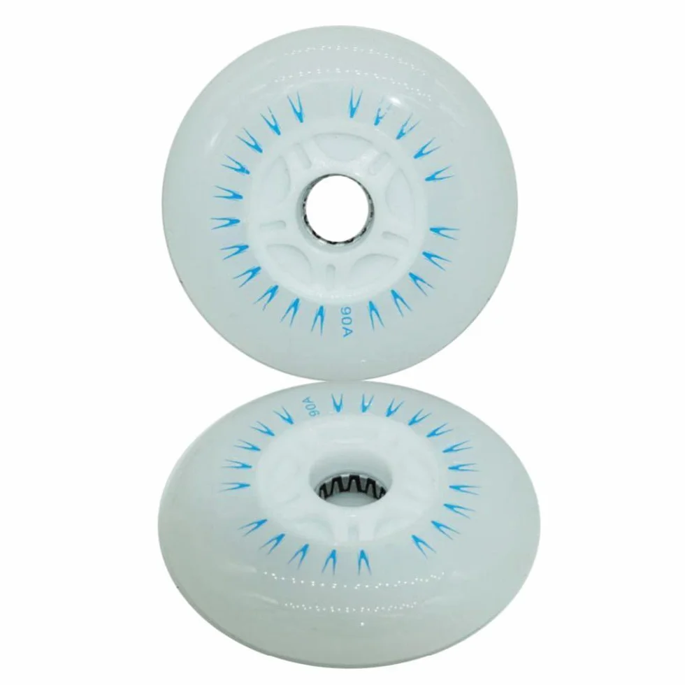 Ruedas de patinaje en línea LED 70 mm azul