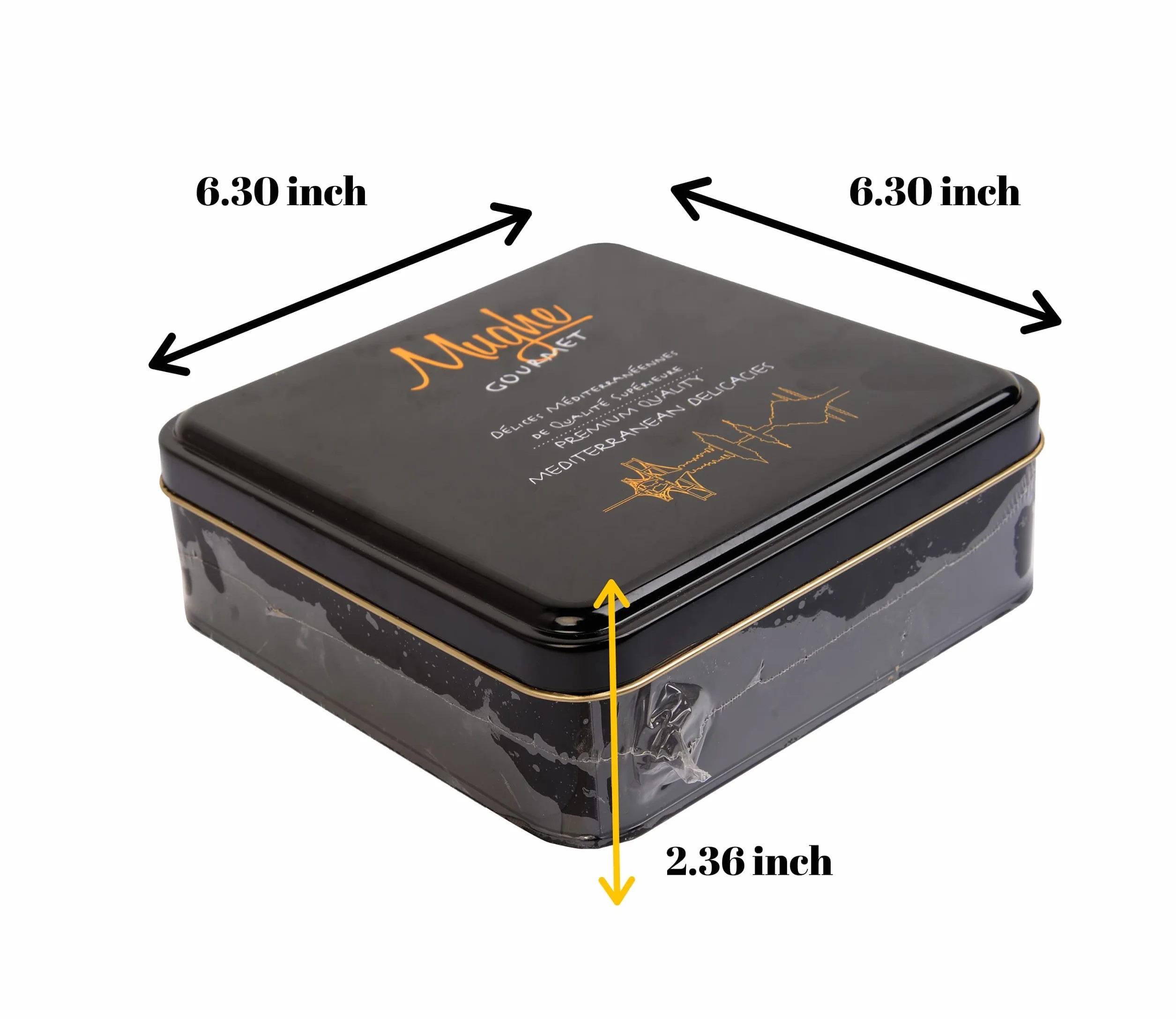 Mughe Gourmet - Caja de regalo de postres de baklava de lujo - Dulces frescos de pistacho turco Baklawa - 750g - doble capa - Regalos de pasteles para hombres y mujeres, Navidad, cumpleaños