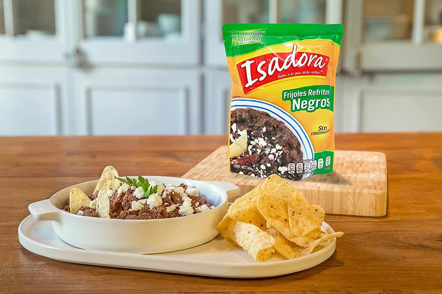 Isadora - Pack Frijoles Bayos + Frijoles Negros Refritos Listos para Calentar y Servir. Indispensables para acompañar cualquier platillo o para enfrijoladas. Pack de 2