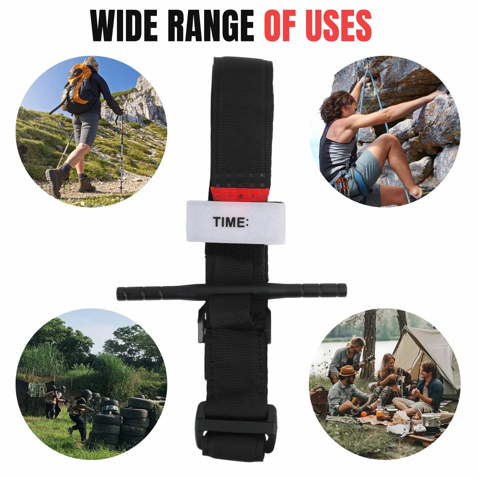 Torniquete CAT Gen 7 Homologado Emergencia Ajuste Rápido Una Sola Mano Control Hemorragias Táctico Outdoor