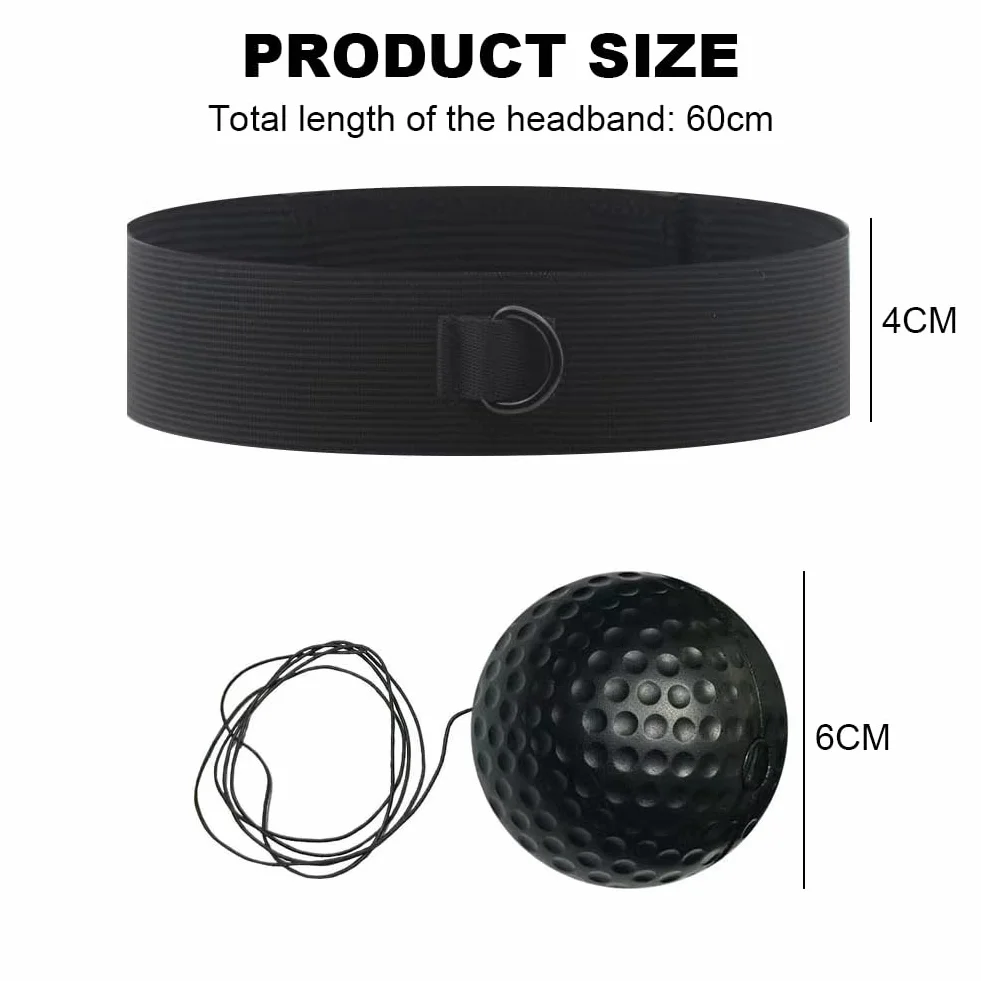 Pelota de Entrenamiento de Boxeo con 2 Diademas Ajustable para Reflejos y Coordinación