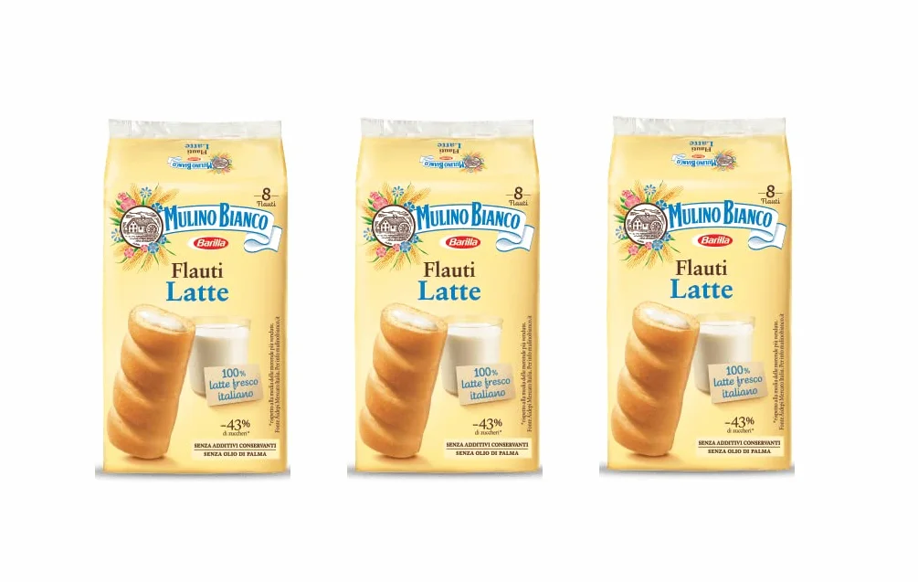 Flauti Latte *Leche 100% italiana - MULINO Bianco - Paquete de 280 g (3)