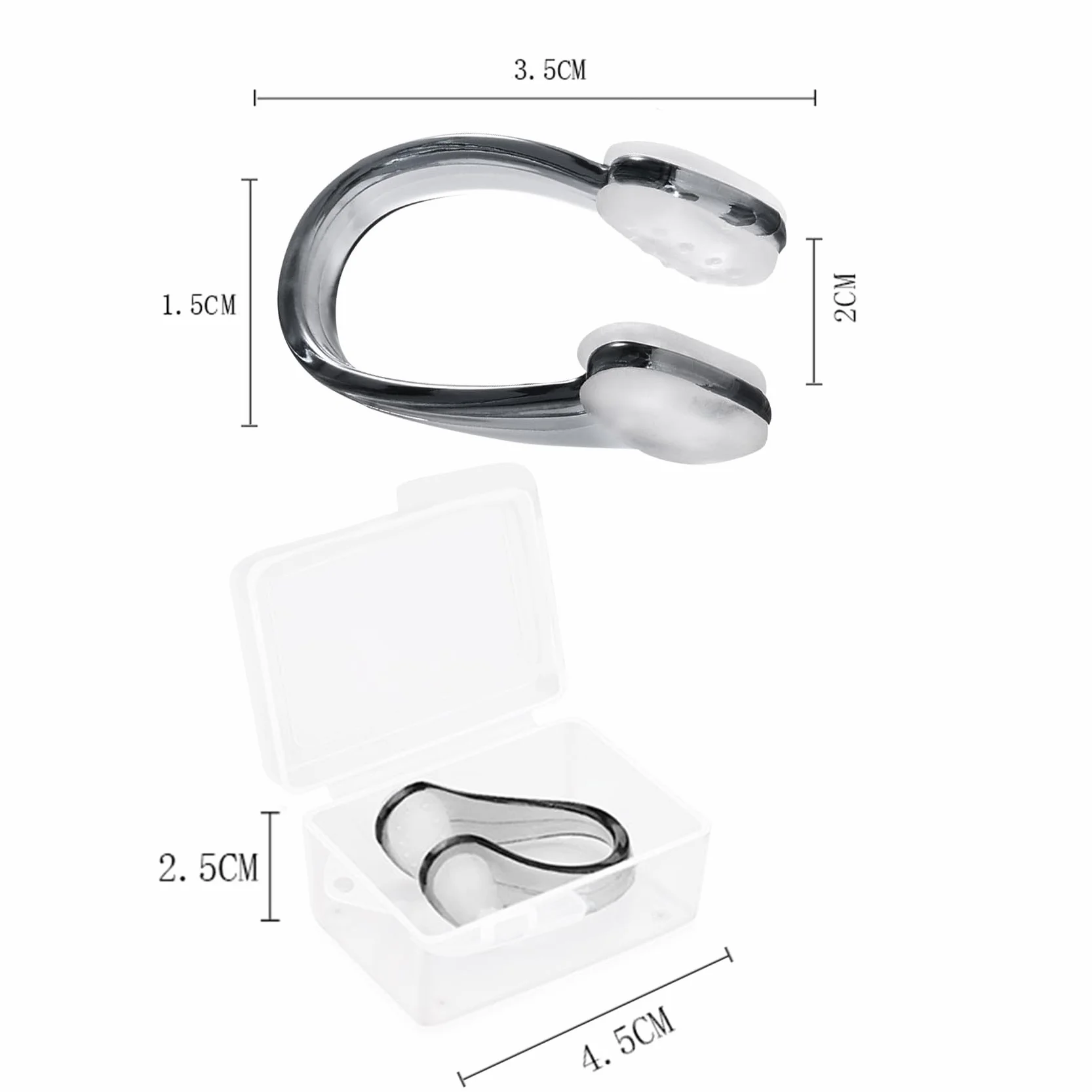 Pinzas de Nariz para Natación, Silicona Impermeable Clip para Nadadores