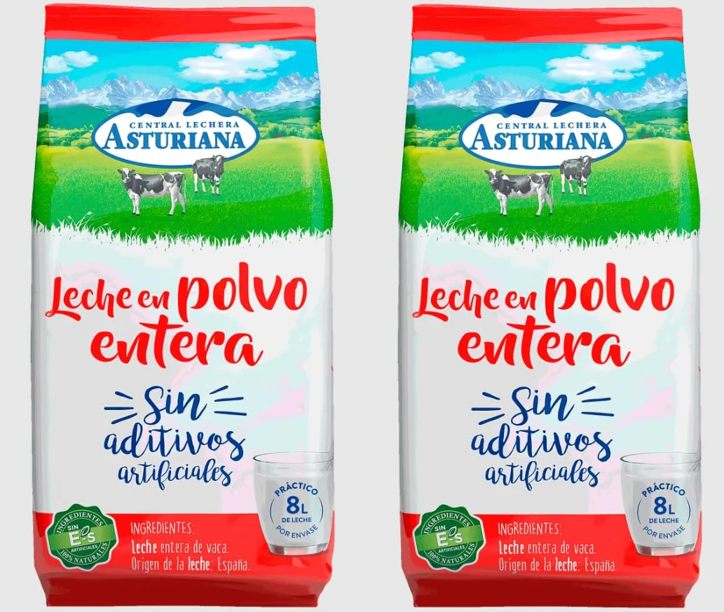 Central Lechera Asturiana Leche en Polvo Entera 1 kg Pack 2
