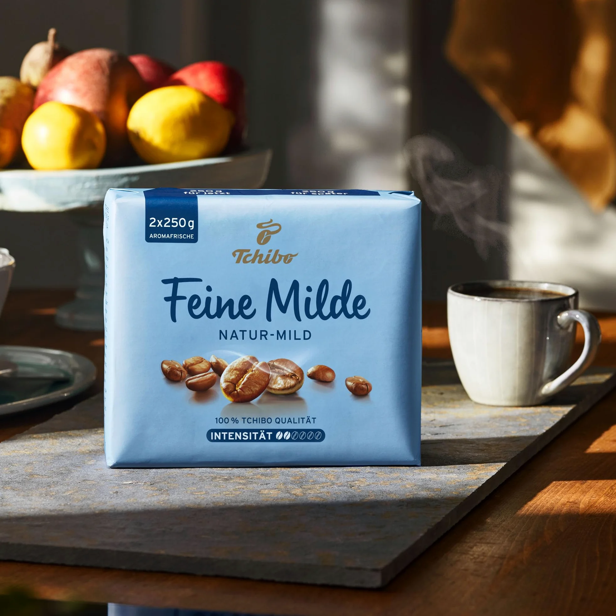 Tchibo - Feine Milde Ground Coffee - 9x 500g (2x 250g) | Sabor aromático suave, envasado con aroma fresco, preparación en cafetera de filtro, filtro manual o jarra de tamiz