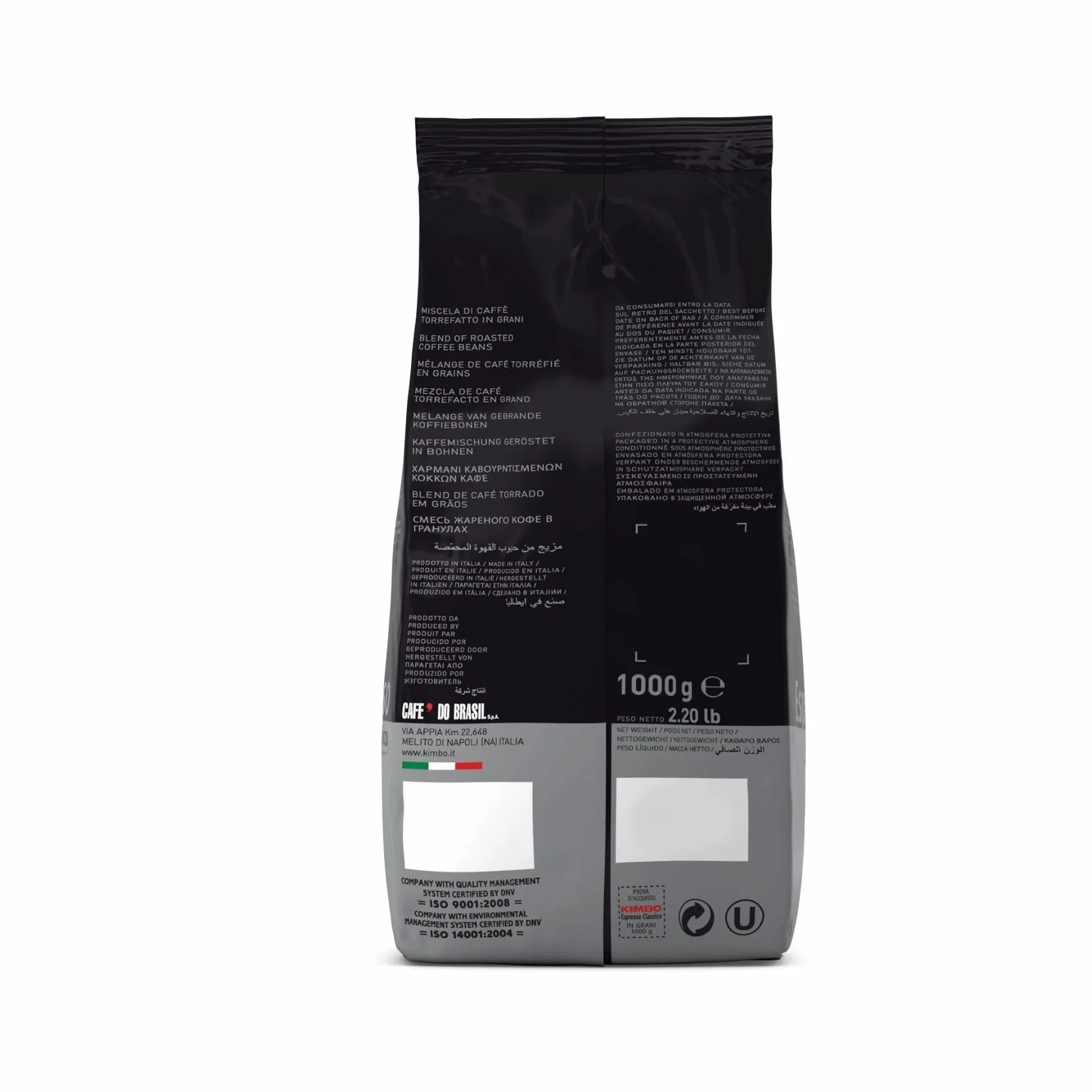 Kit de Paquetes de Café Kimbo con 2 x Espresso Classico - 2 Bolsas de 1kg