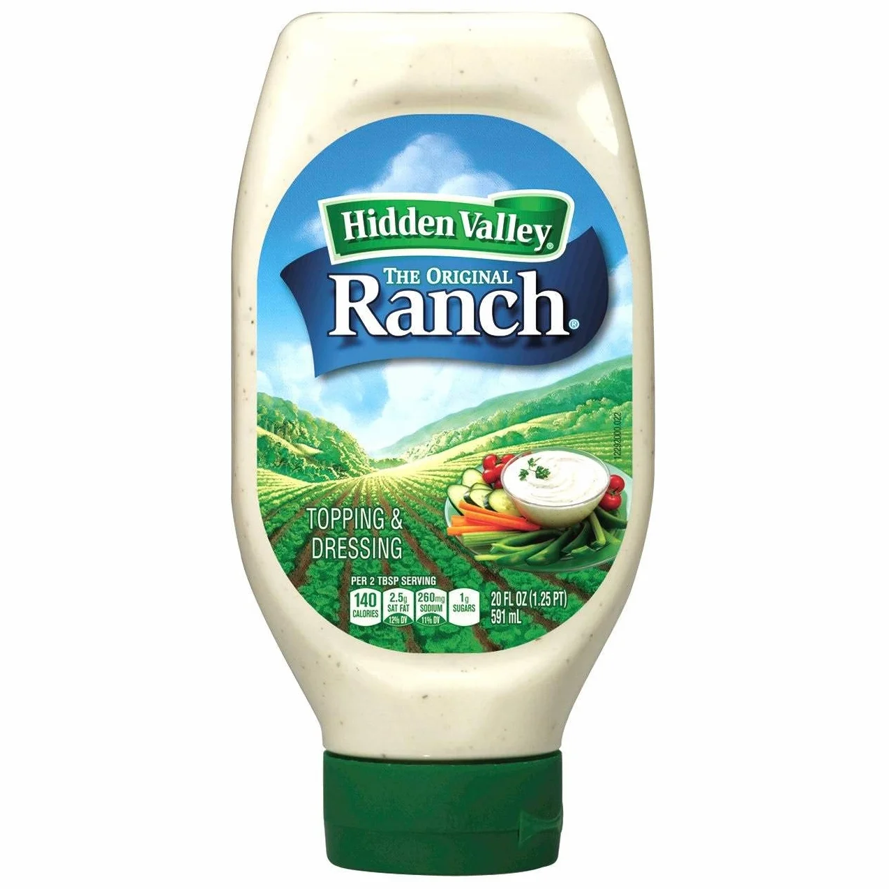 Hidden Valley Ranch, aderezo y topping, botella original de 591 ml (paquete de 2)