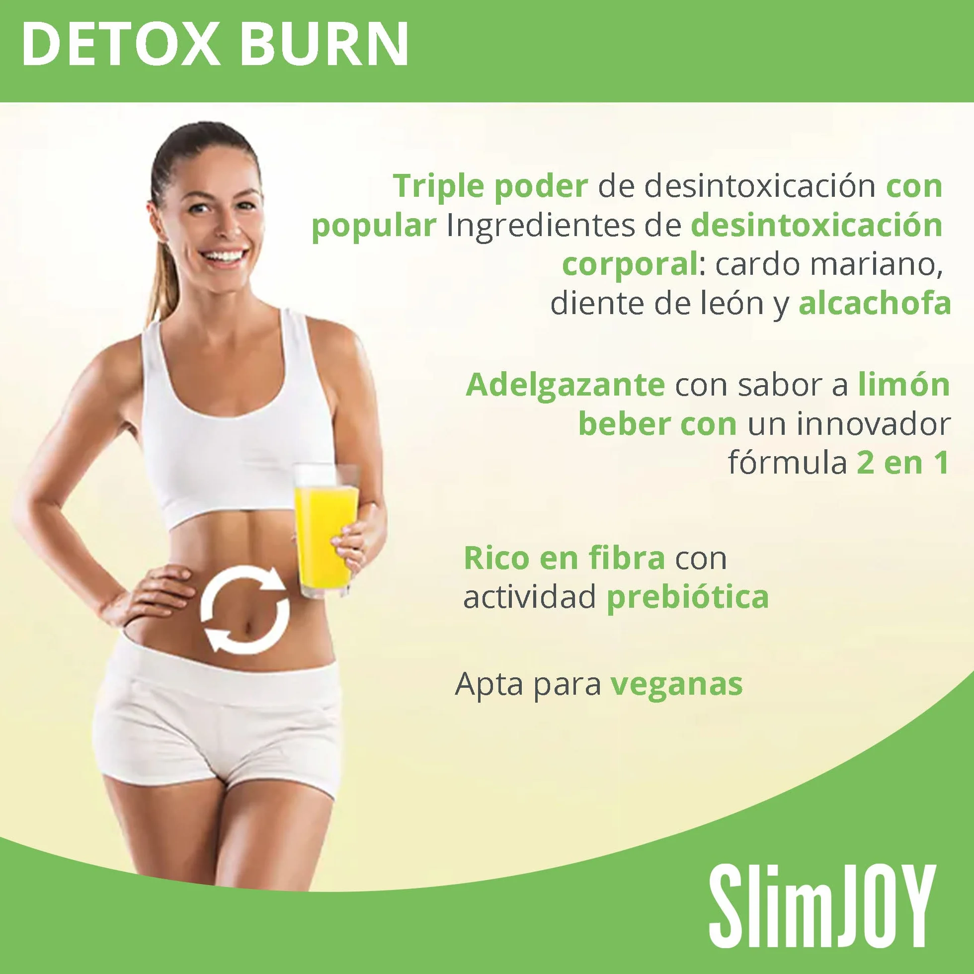 Detox - Bebida de Cardo Mariano, Alcachofa, Diente de Leon y Te Verde - 30 Sobres para 30 Días - Con E-Libro Gratuito - DetoxBurn Doble Acción, Sensilab Slimmium