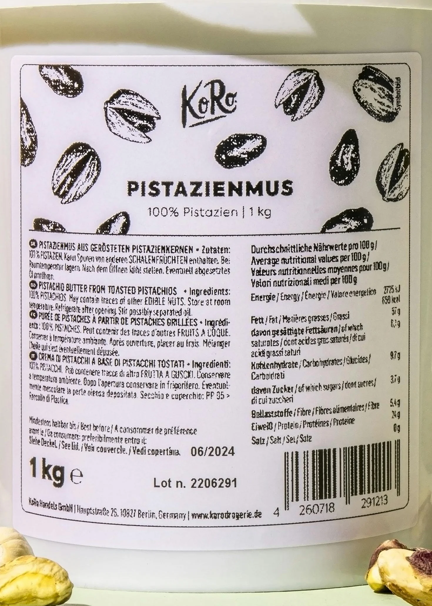 Cremas de pistachos 1KG