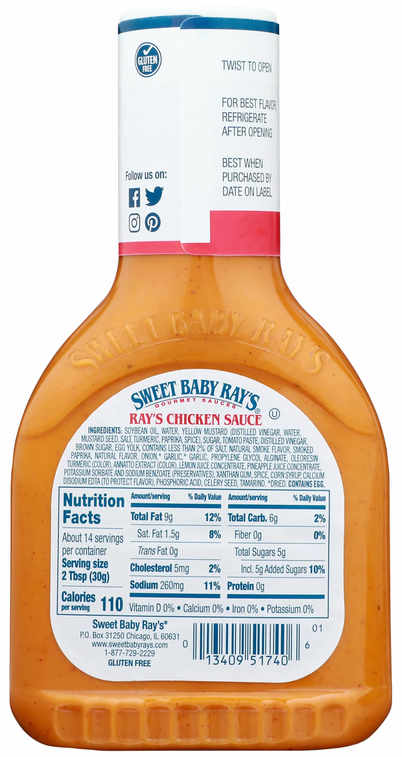 Salsa de Pollo Sweet Baby Ray 14 oz