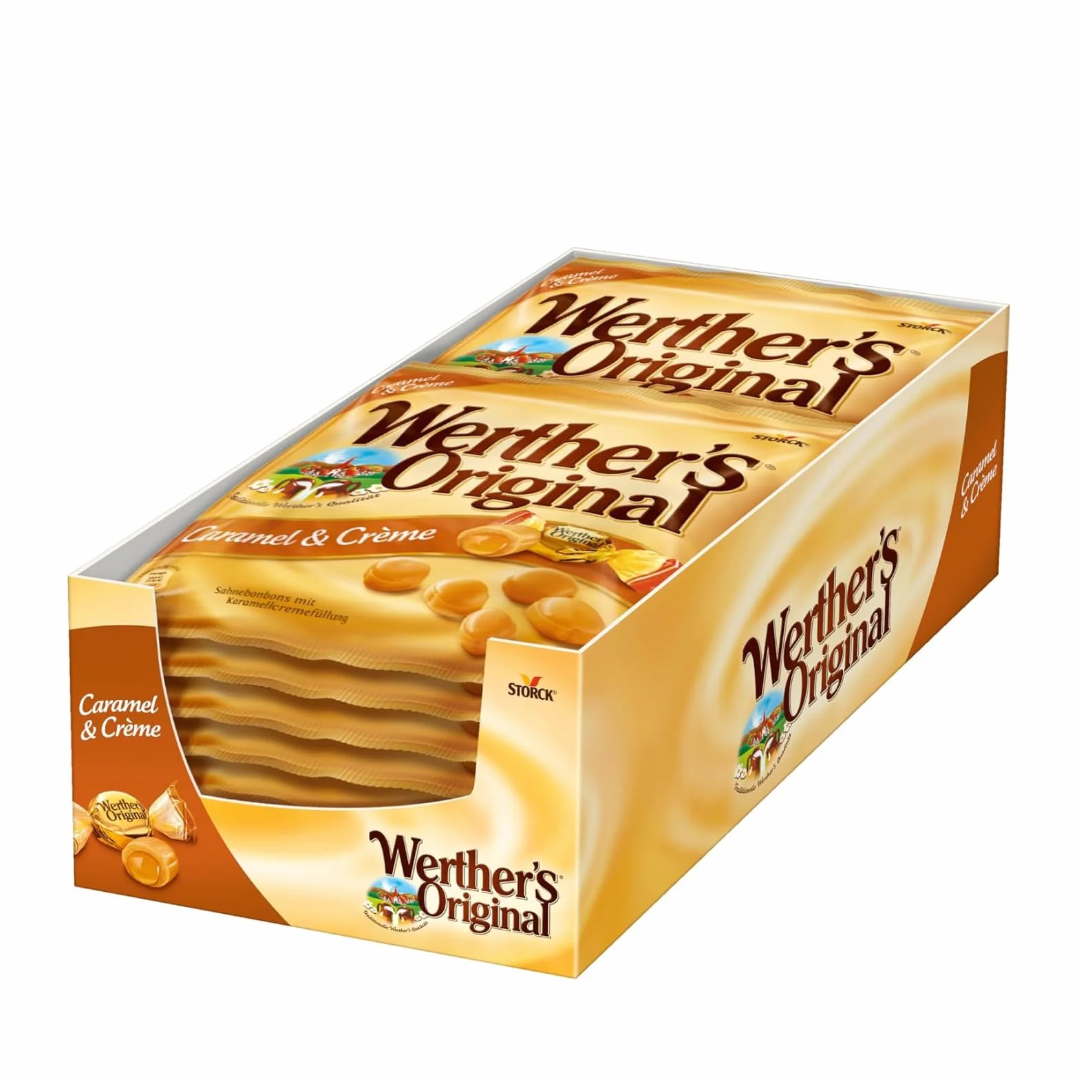 Werther's Original Caramelos Toffee Relleno de Caramelo Pack 15 x 135 g Sin Gluten Vegetarianos