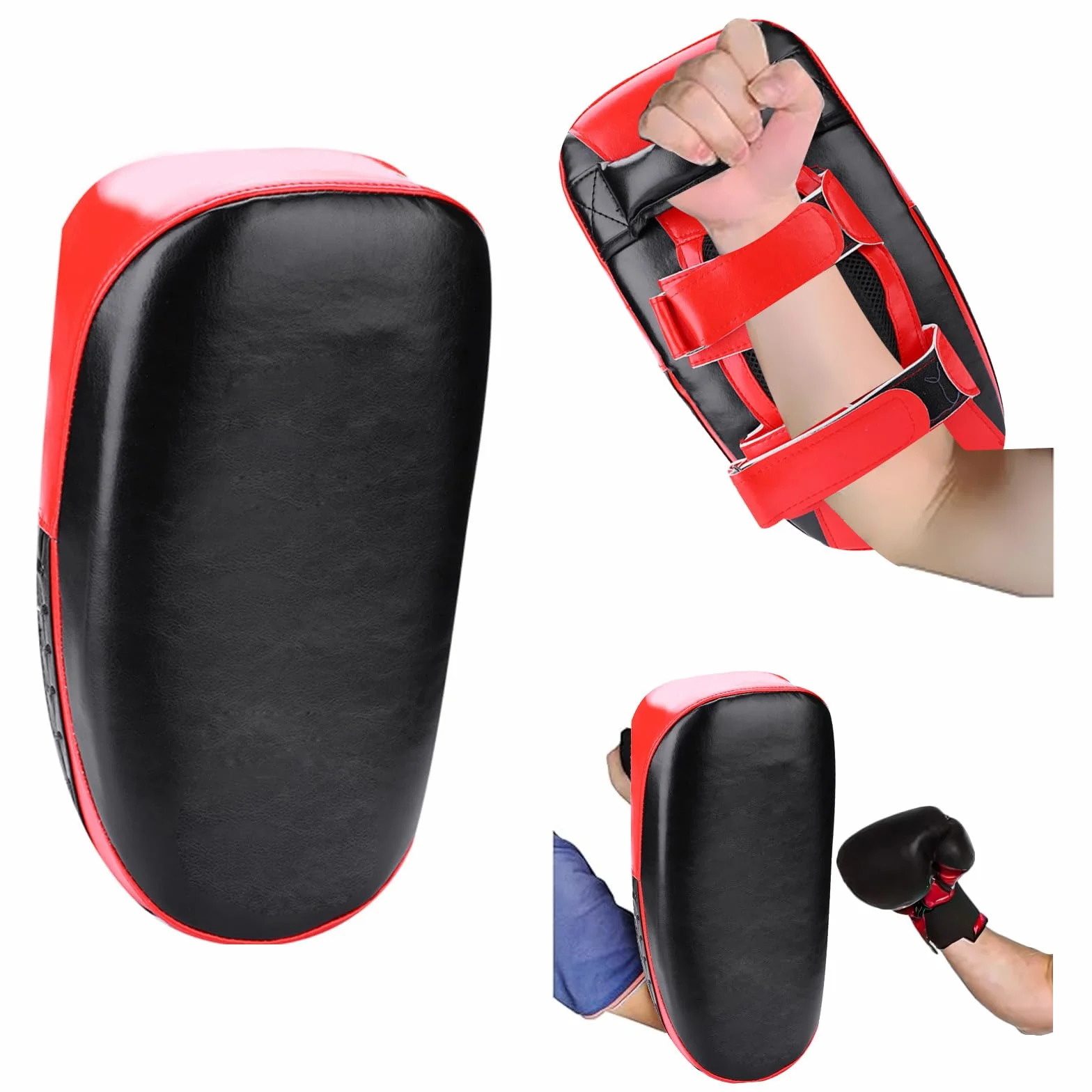 Muay Thai Kicking Curve Pad Mano Pies Objetivo Golpear Entrenamiento