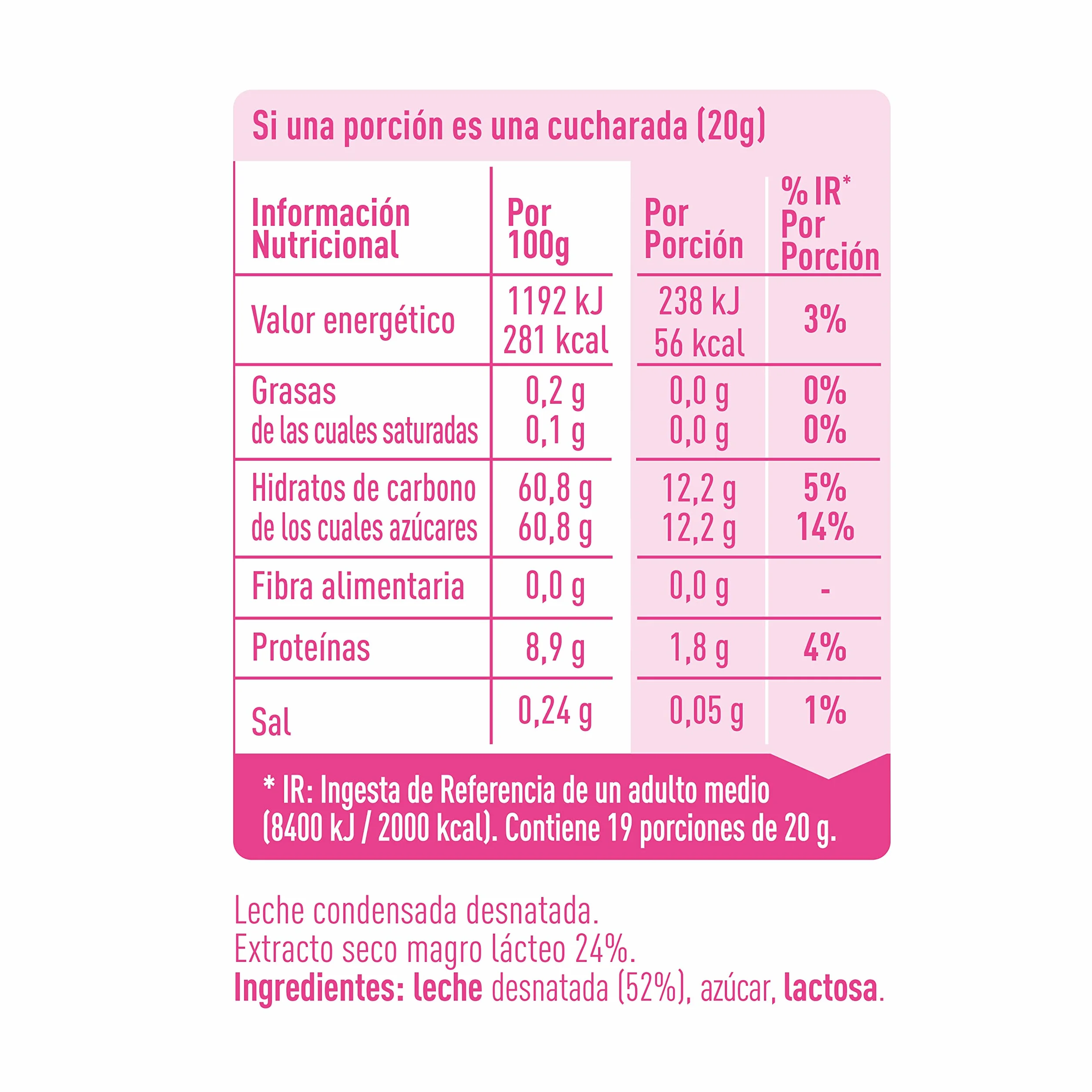Nestlé La Lechera Leche condensada desnatada Botella 450 g 12 sztuk