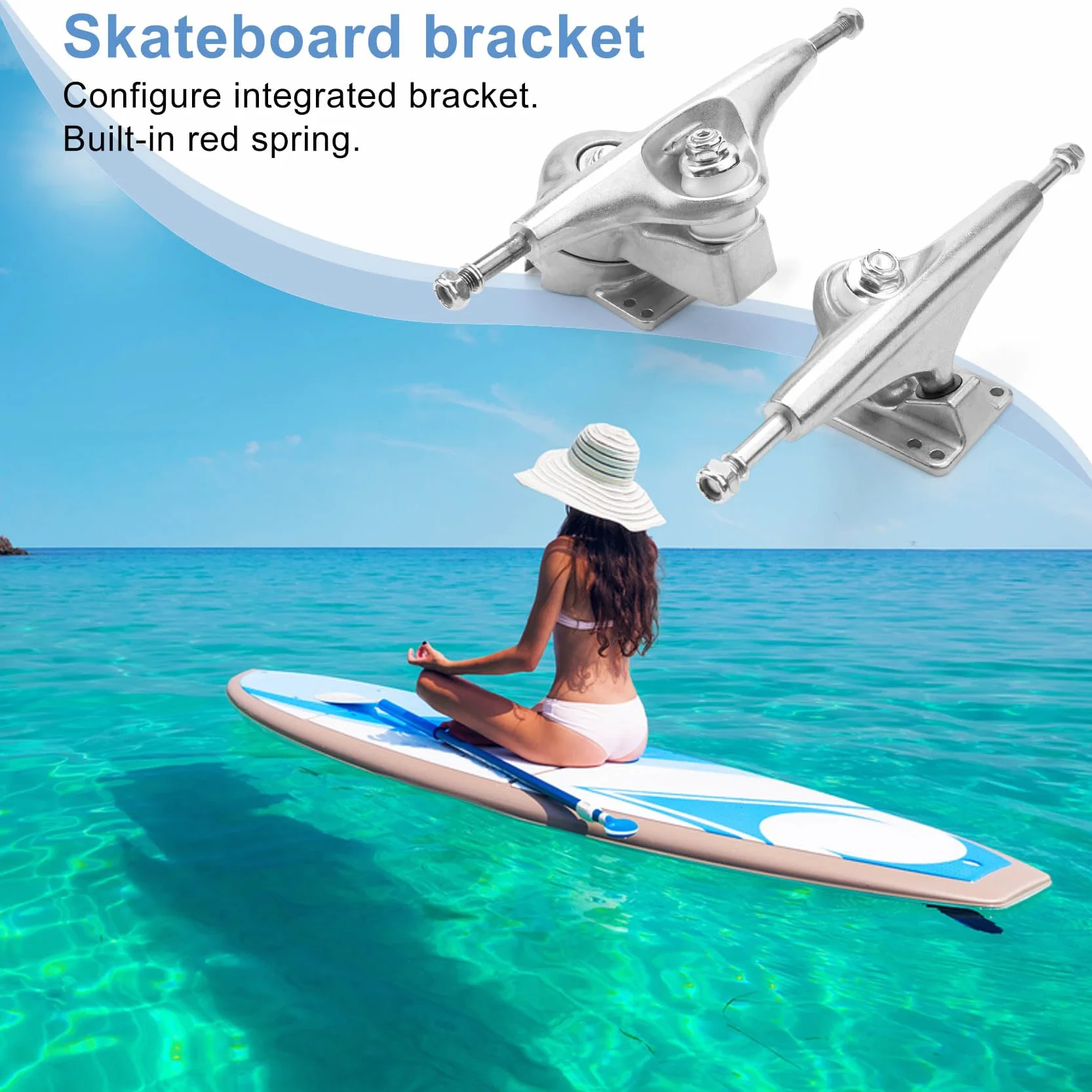 BruCke Surfskate Eje para S6 Rojo - Adapter Plata Junta Set
