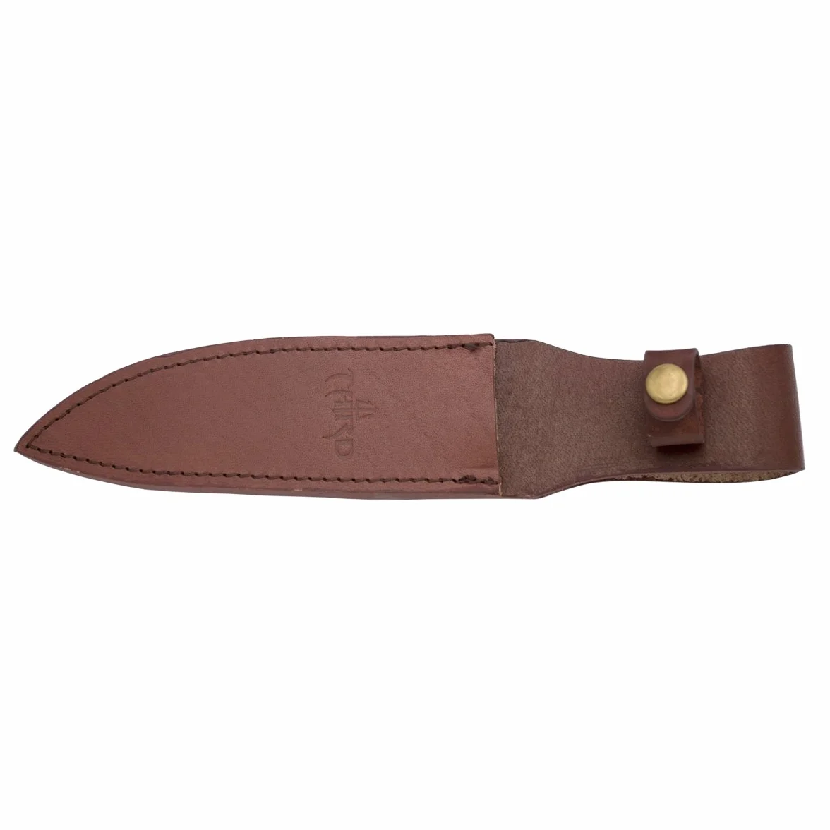 THIRD Cuchillo de Caza H0257W Hoja Acero 18 cm Mango Pakkawood Funda Piel