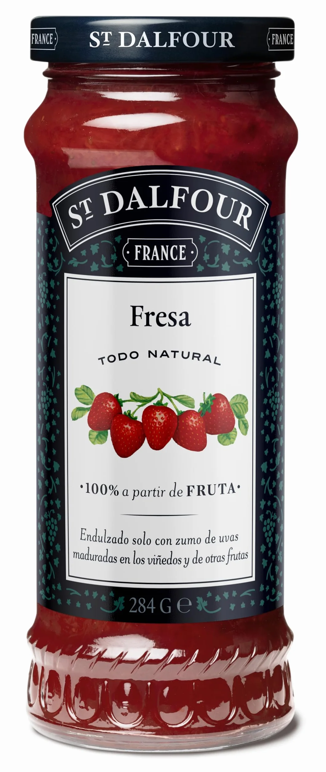 St Dalfour FRESAS | Fruta triturada | Mermelada natural 284g | 100% fruta sin azúcares añadidos