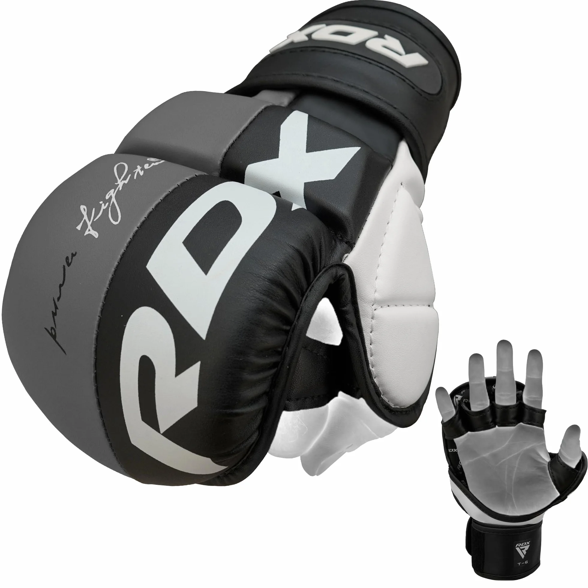 RDX Guantes de combate para artes marciales, muay thai, MMA, kickboxing, palma abierta ventilada